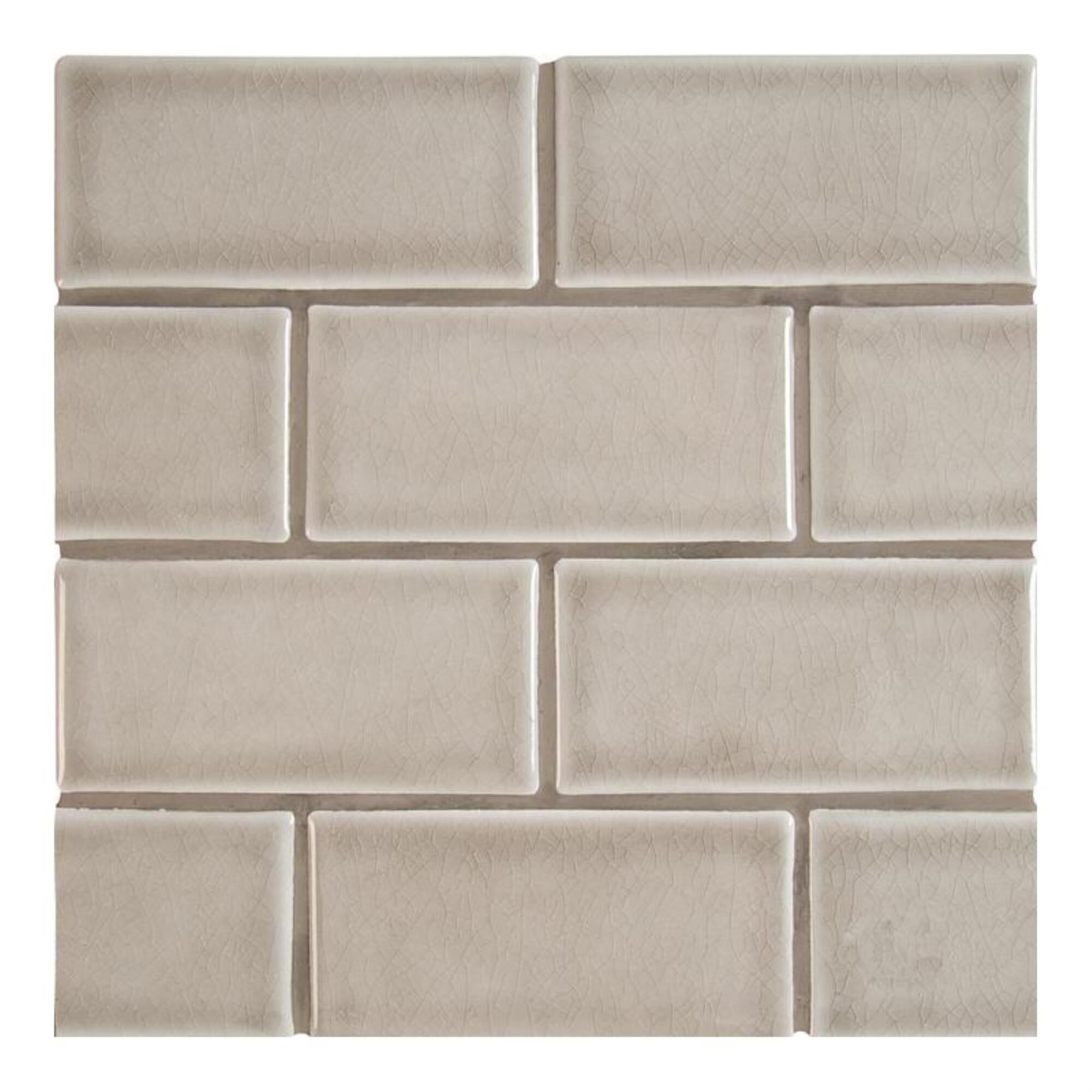 MS International Highland Park Dove Gray 3" x 6" Glazed Porcelain Tile, , large