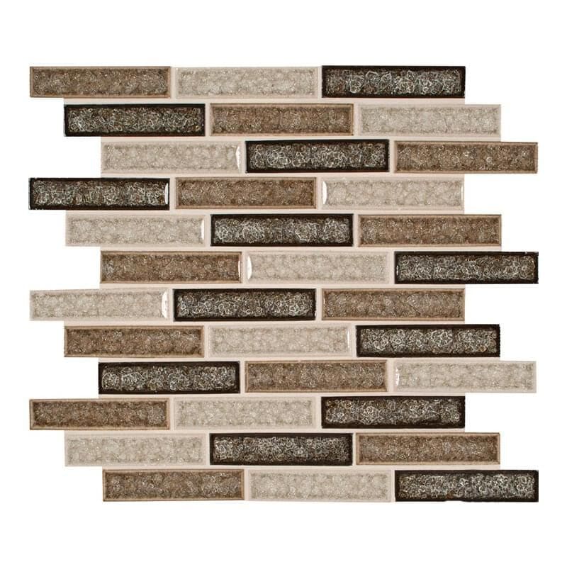 MS International Venetian Cafe 12" x 12" Glass Mosaic Sheet