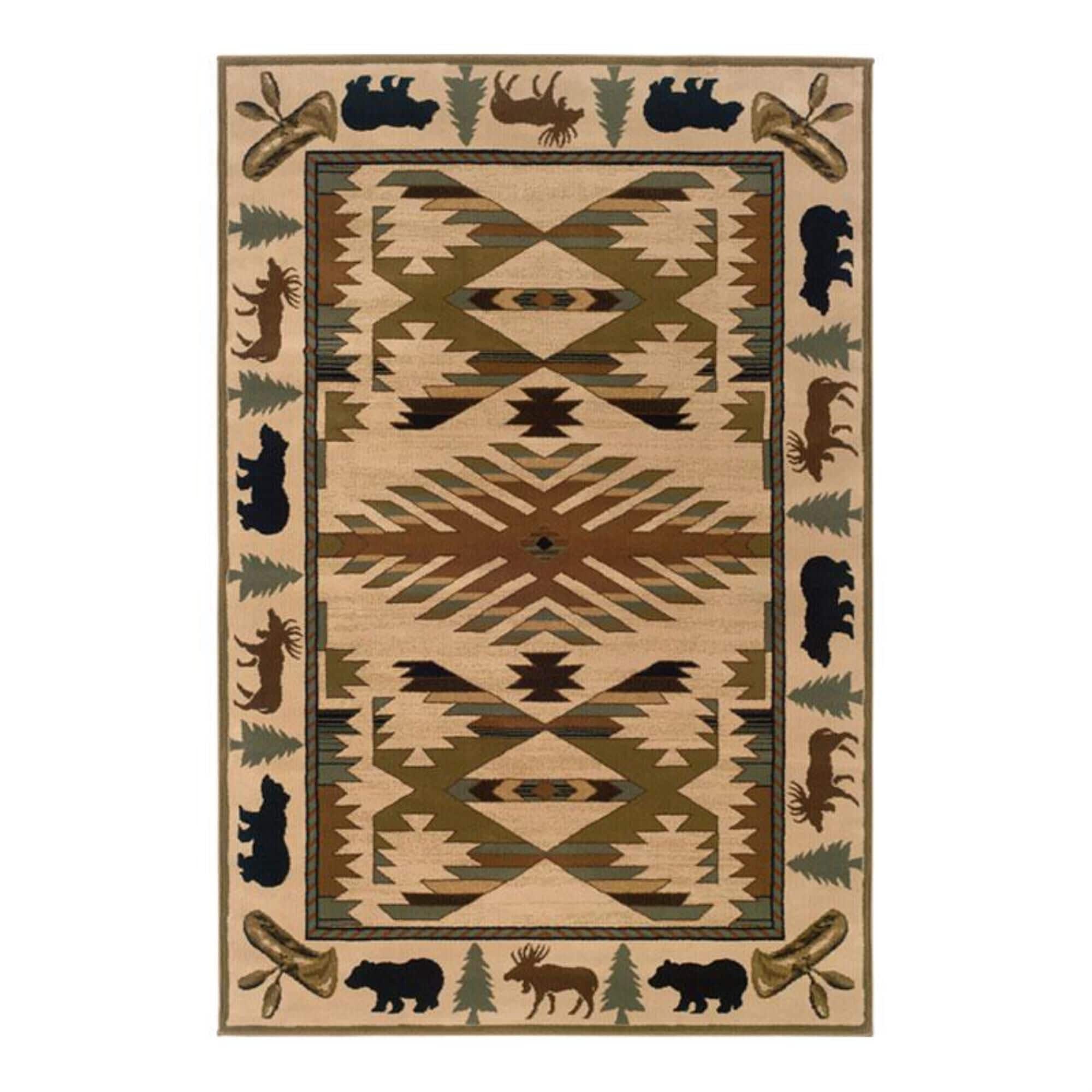 Oriental Weavers Hudson 1072A 7"8" x 10"7" Ivory Area Rug