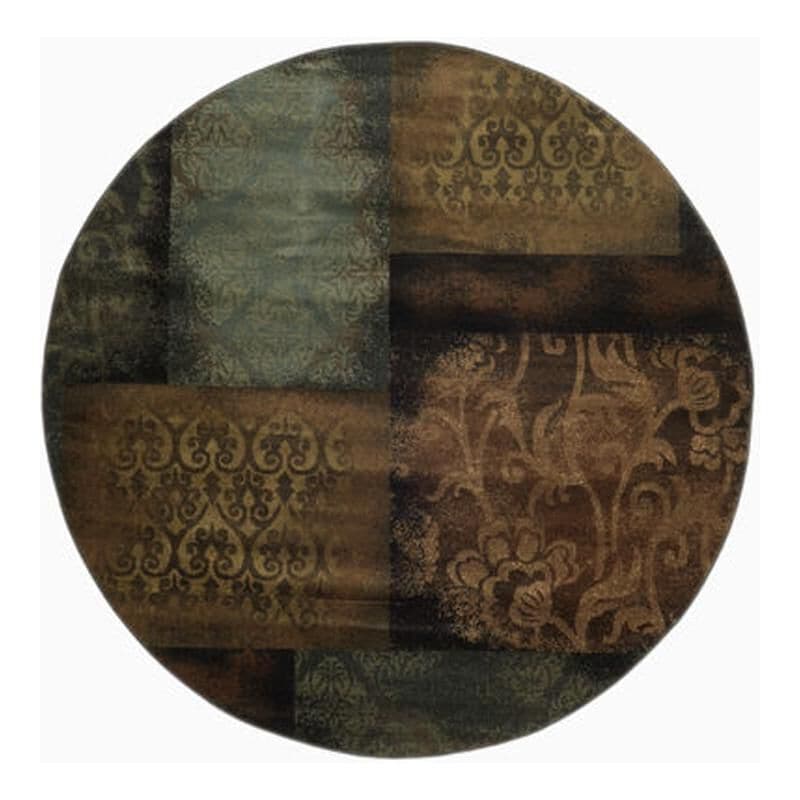 Oriental Weavers Hudson 4878B 7"8" Round Blue/Brown Area Rug