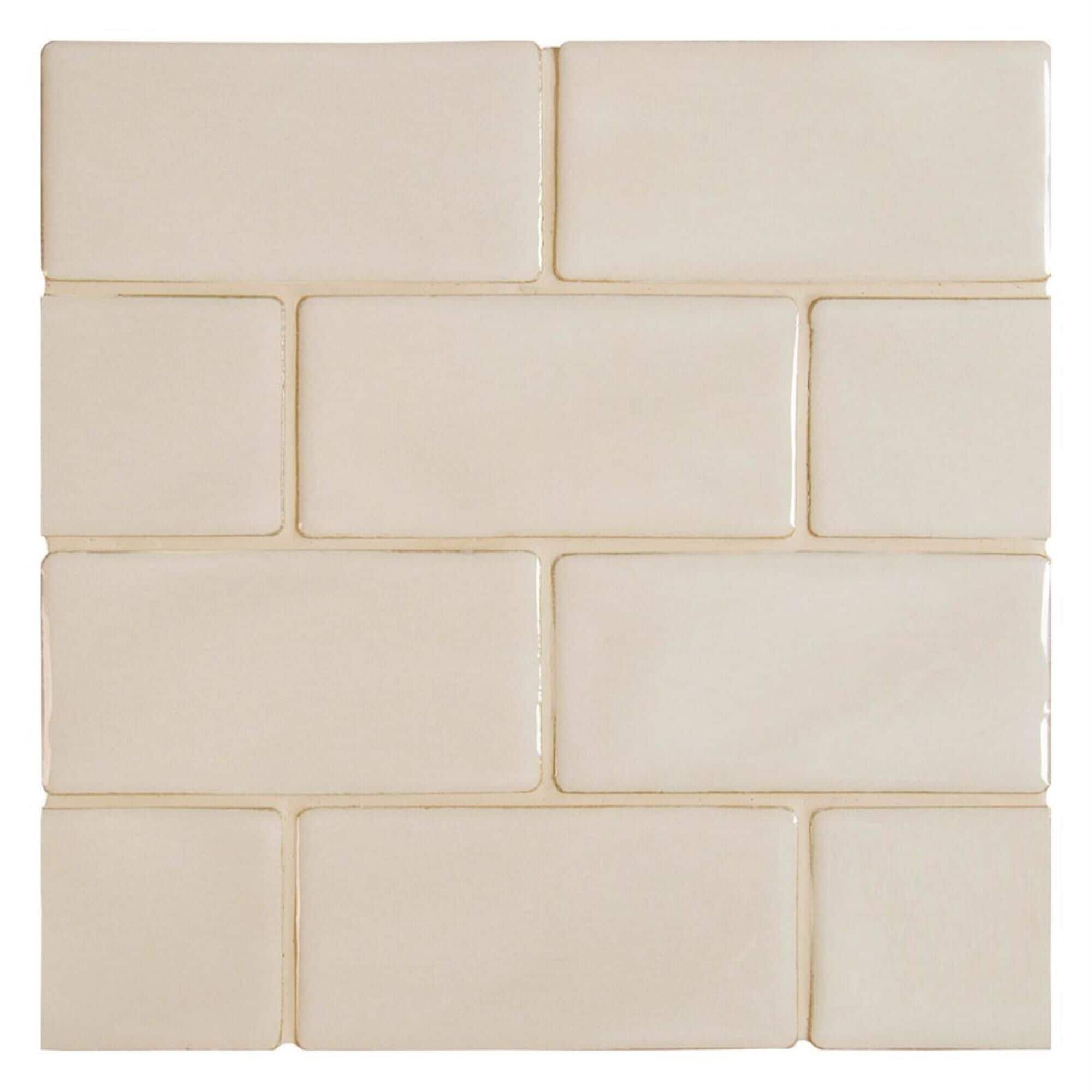 MS International Antique White 3" x 6" Glazed Ceramic Tile, , large