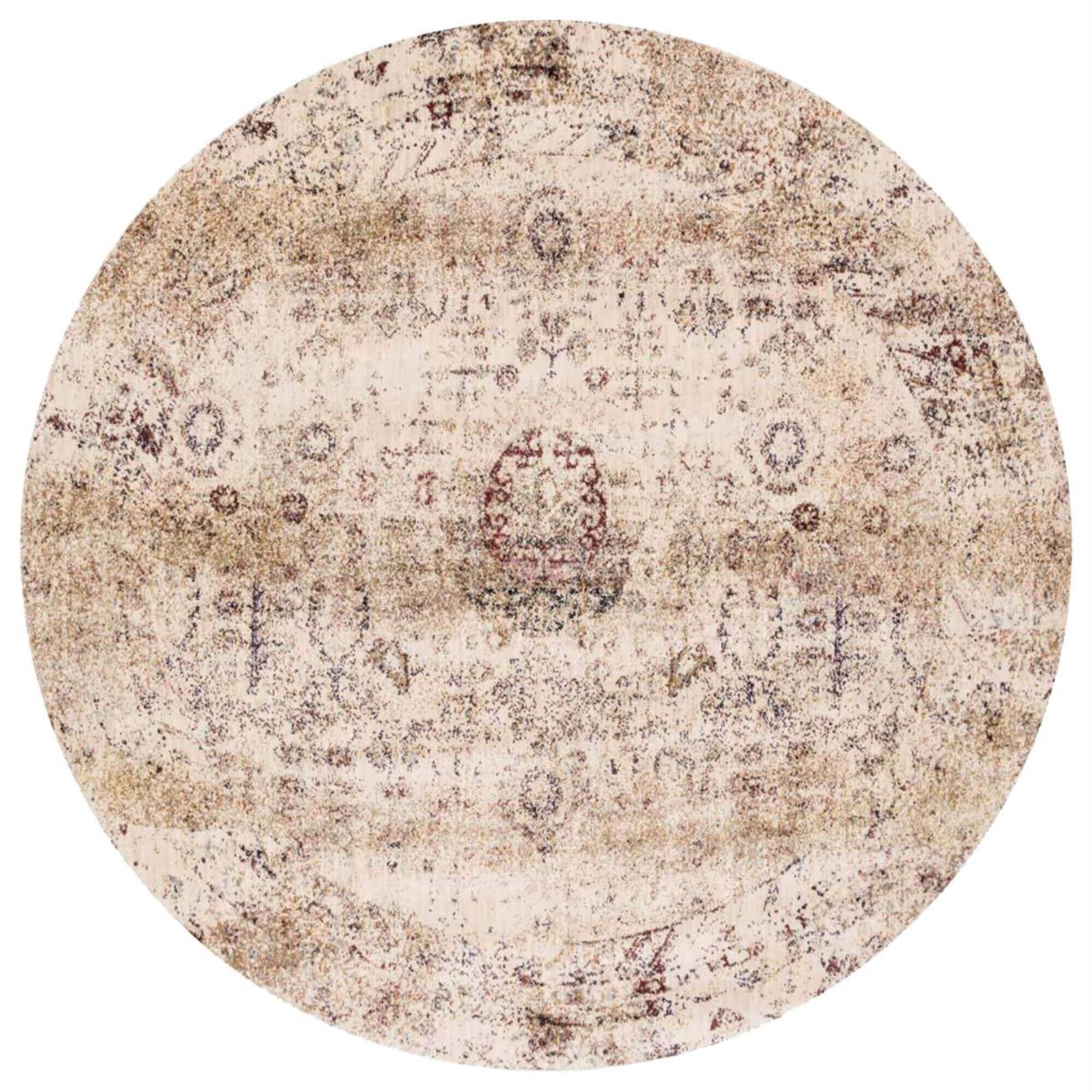 Loloi Anastasia AF-01 7"10" Round Ivory/Multi Area Rug, , large