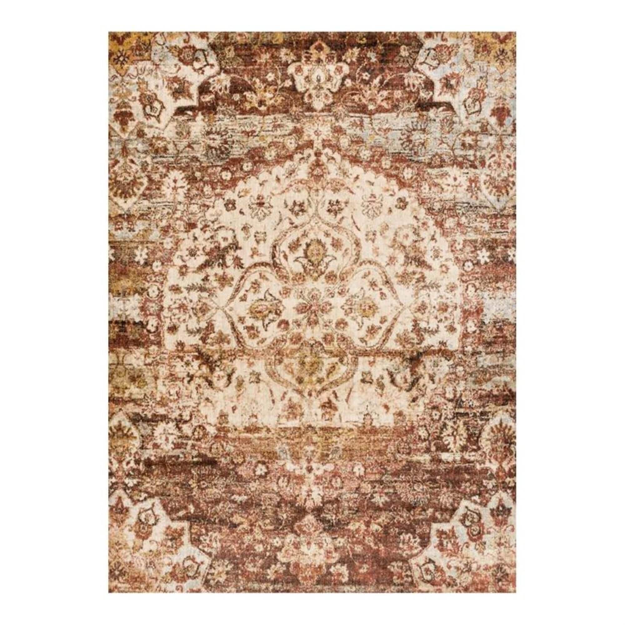 Loloi Anastasia AF-06 6"7" x 9"2" Rust/Ivory Area Rug, , large