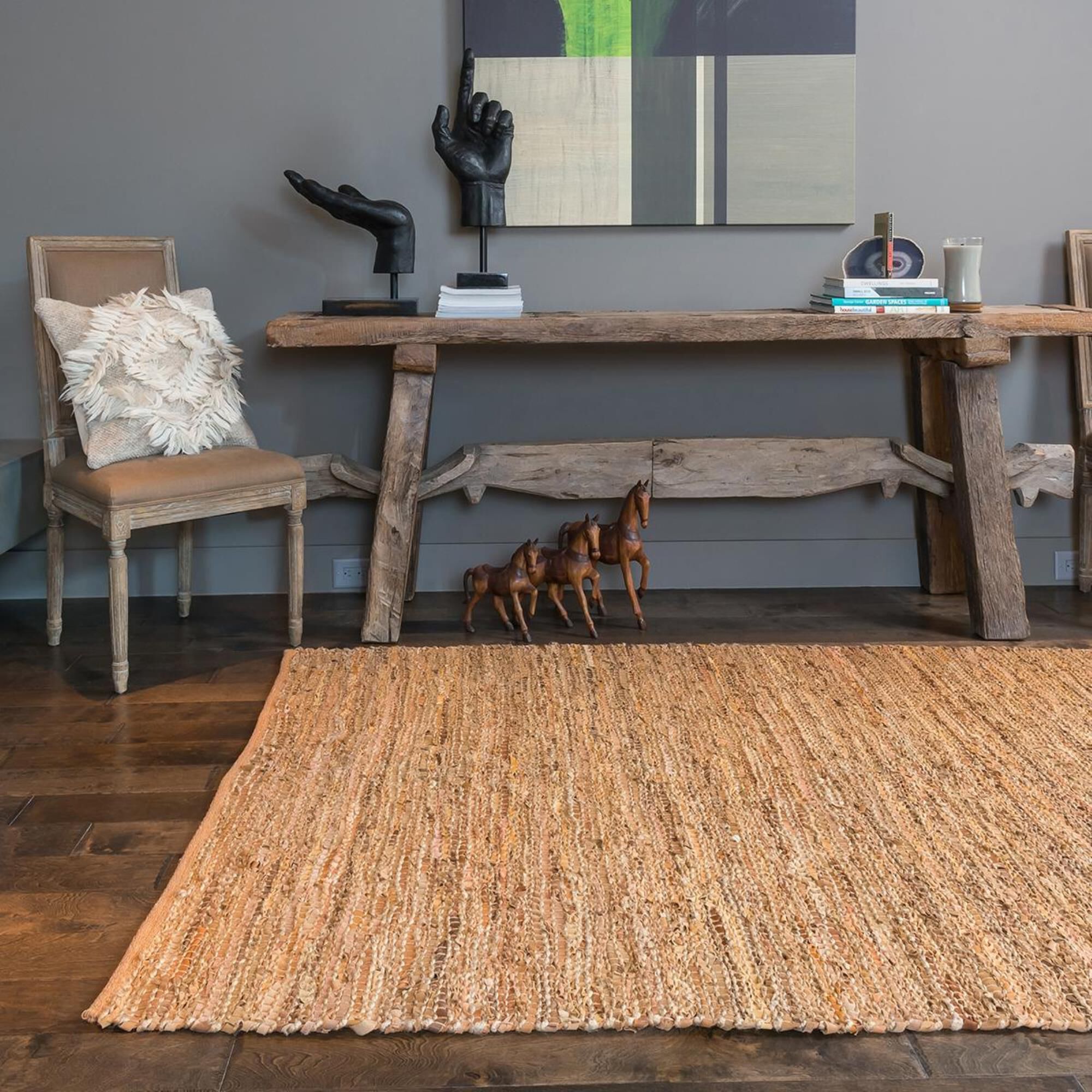 Loloi Edge ED-01 7"9" x 9"9" Tan Area Rug, , large