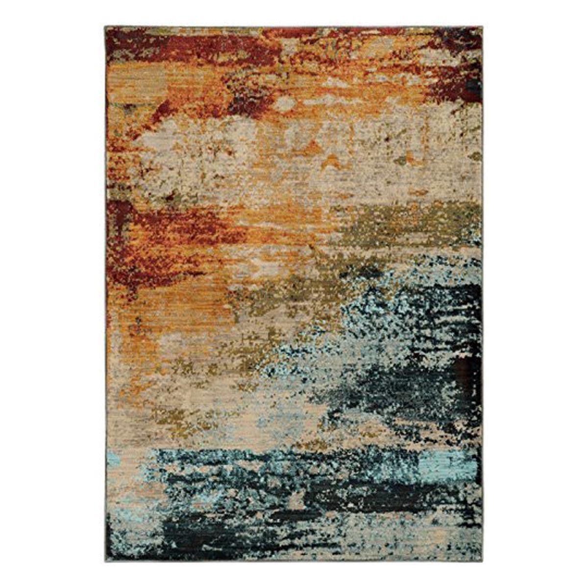 Oriental Weavers Sedona 6365A 3"10" x 5"5" Blue Area Rug, , large