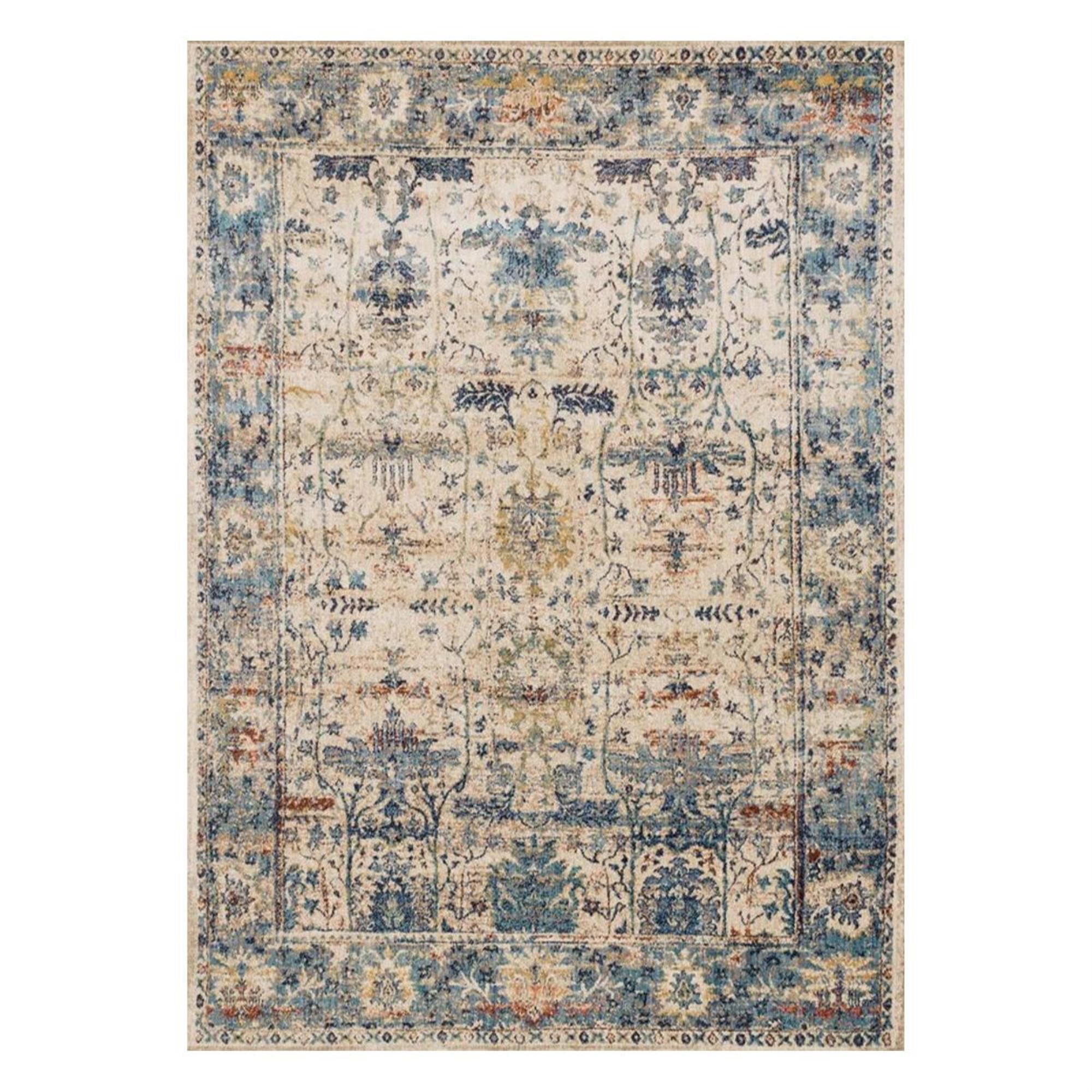 Loloi Anastasia AF-07 5"3" x 7"8" Sand/Light Blue Area Rug, , large