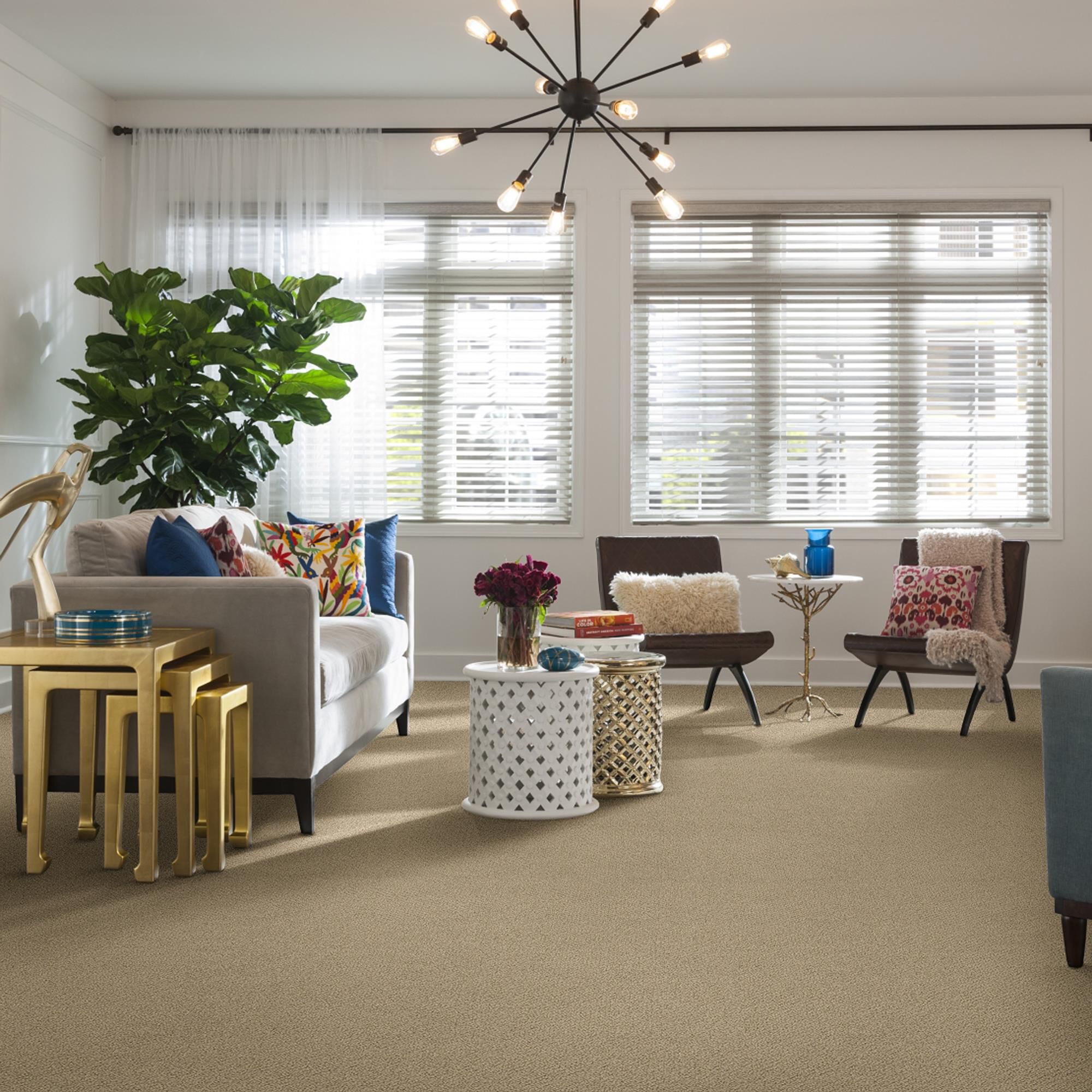 Philadelphia Detailed Statement Loop Carpet in Latte, , large