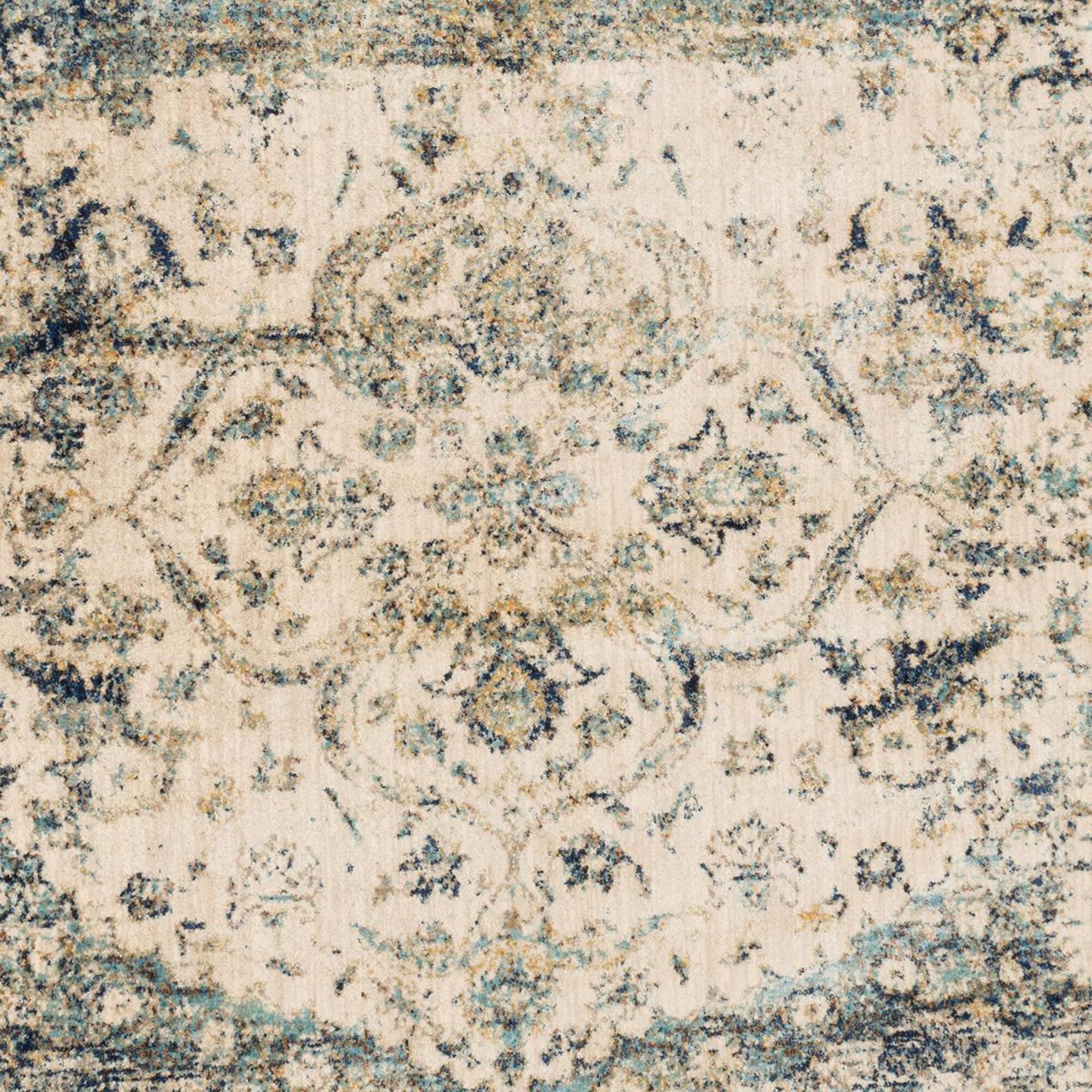 Loloi Anastasia AF-06 5"3" Round Blue/Ivory Area Rug, , large