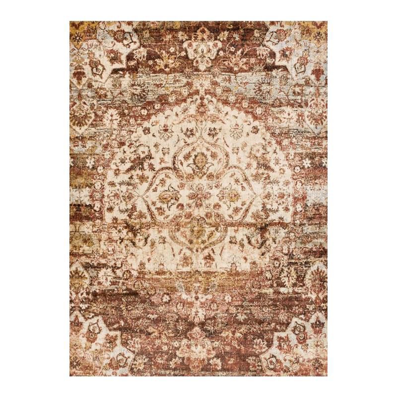 Loloi Anastasia AF-06 9"6" Round Rust / Ivory Area Rug, , large