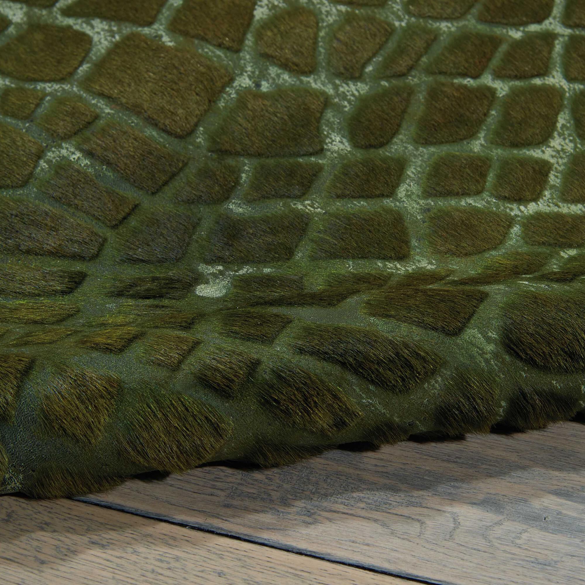 Nourison Couture BR700 5" x 7" Green Area Rug, , large