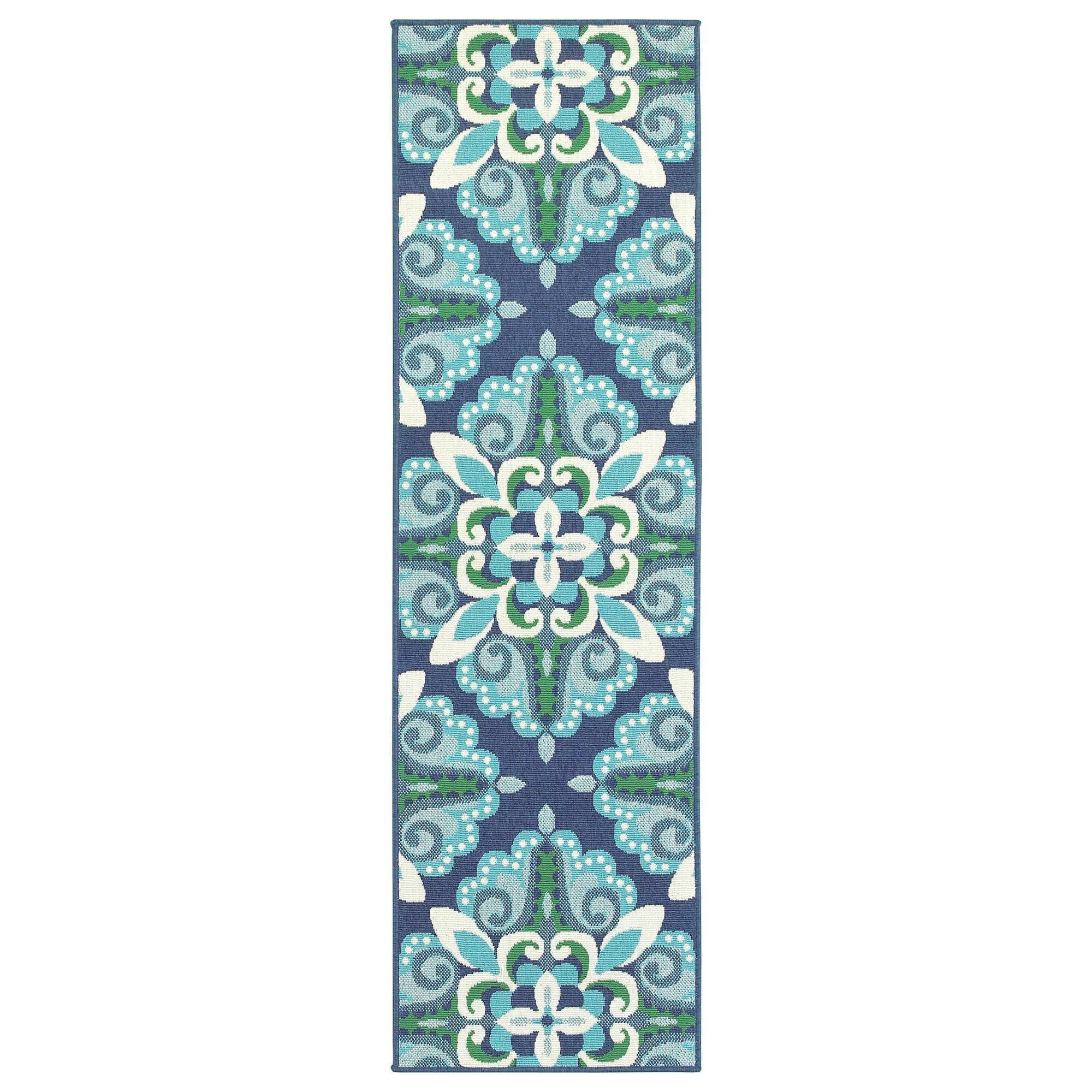 Oriental Weavers Meridian 2206B 2"3" x 7"6" Blue Runner