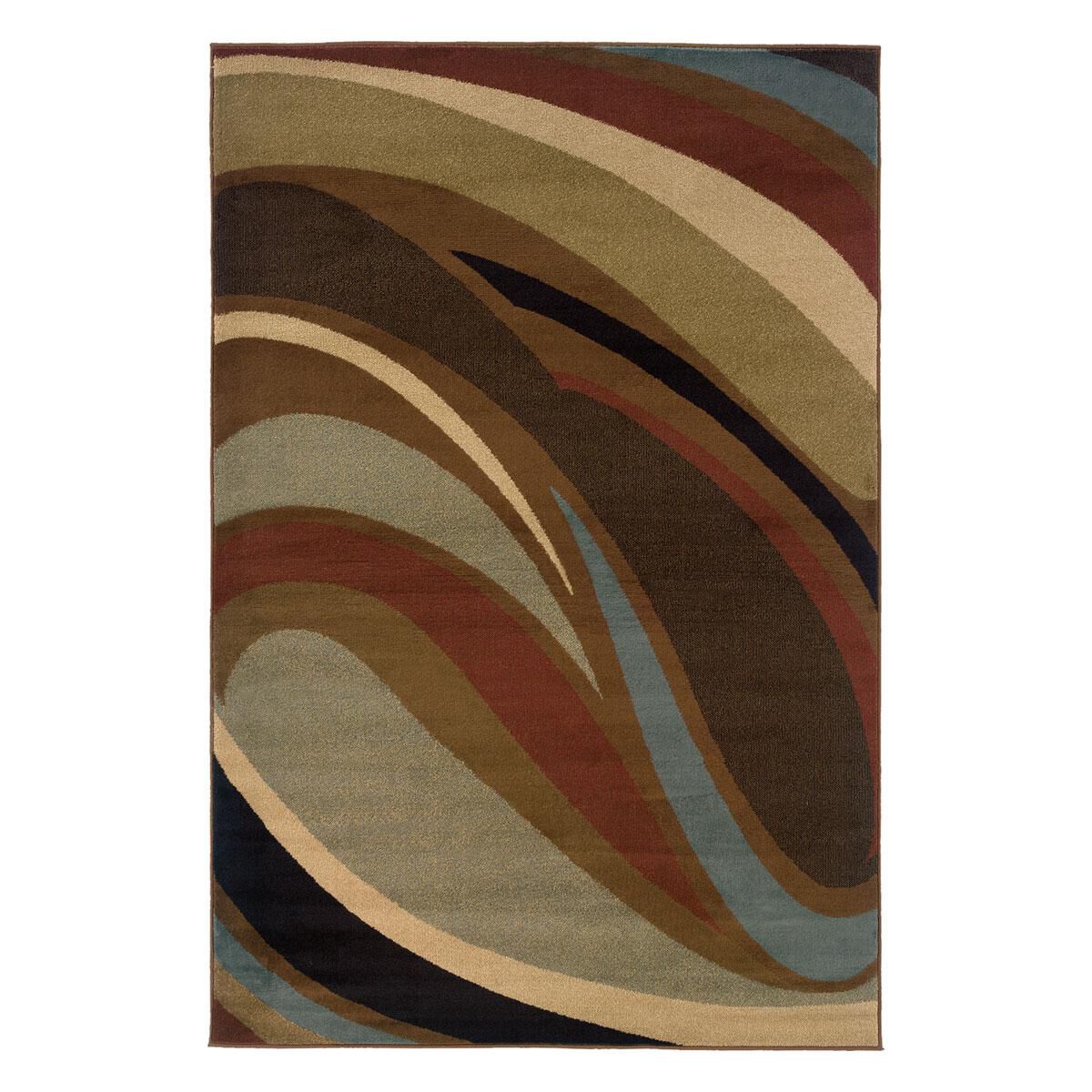 Oriental Weavers Hudson 2666F 7"8" x 10"10" Brown Area Rug, , large