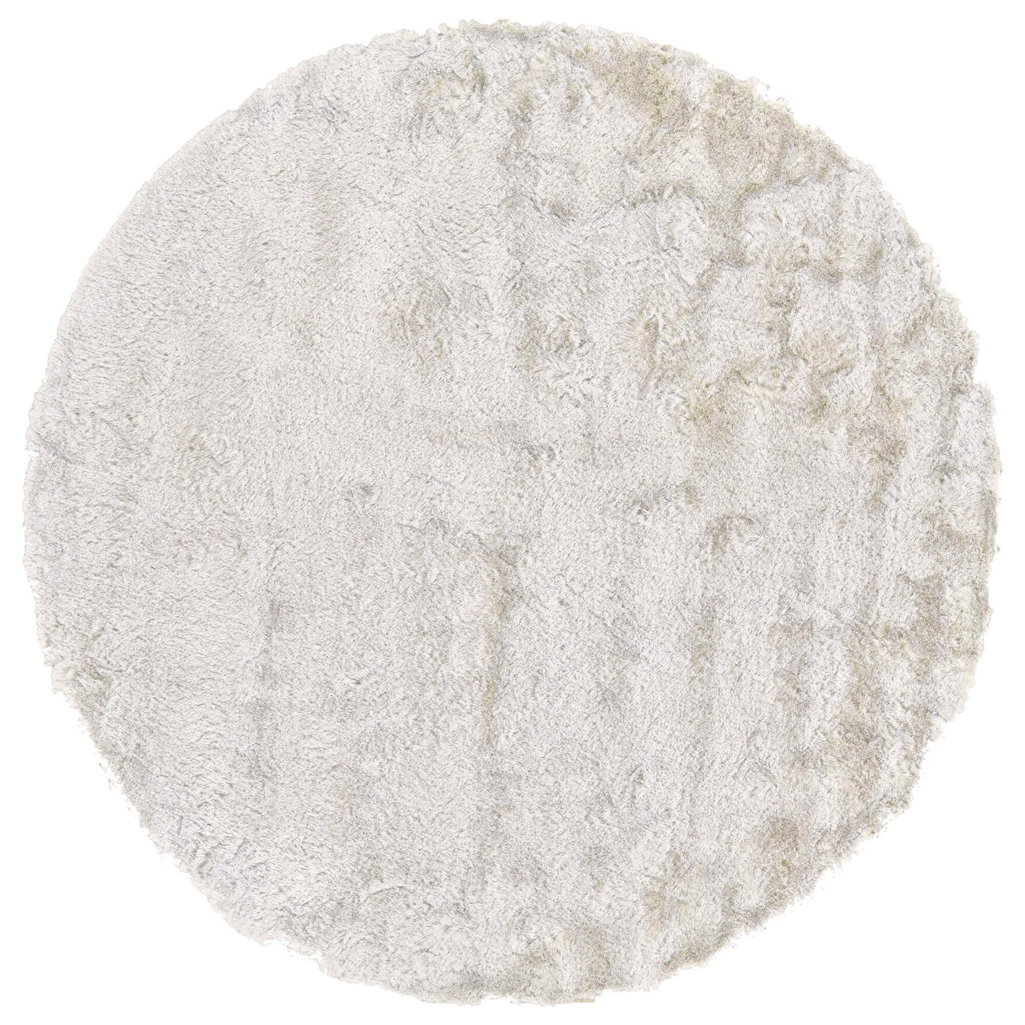 Feizy Indochine 8" Round White Area Rug, , large