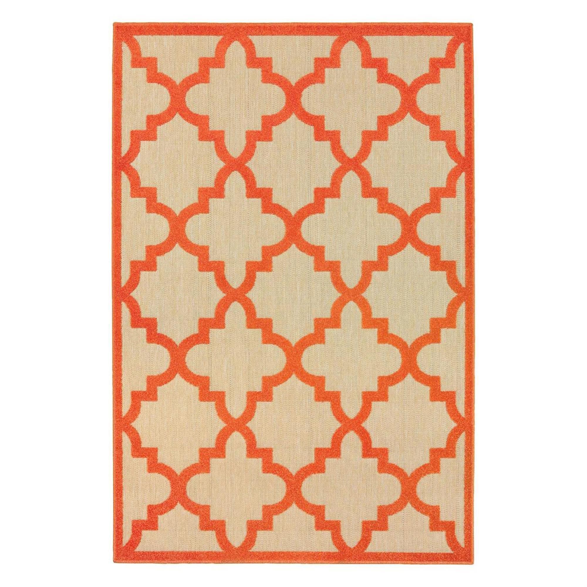 Oriental Weavers Cayman 660O 3"10" x 5"5" Sand/Orange Area Rug