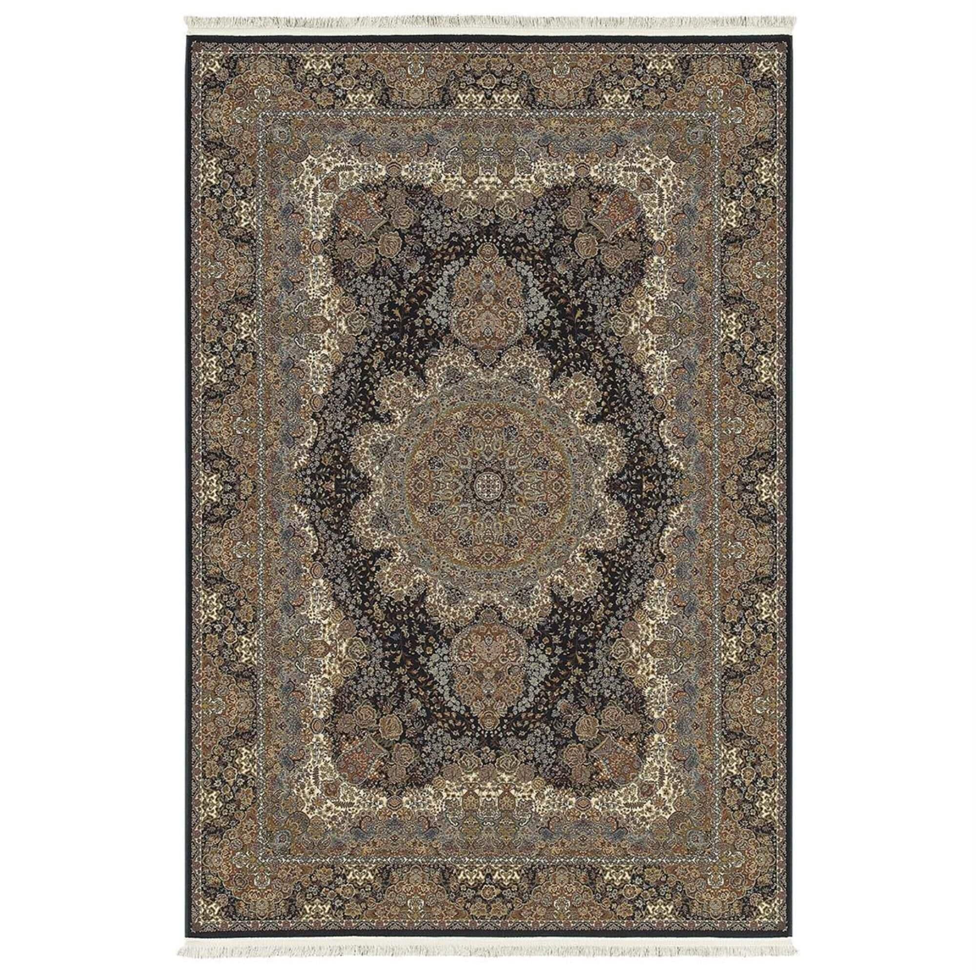 Oriental Weavers Masterpiece 5501K 6"7" x 9"6" Black Area Rug, , large