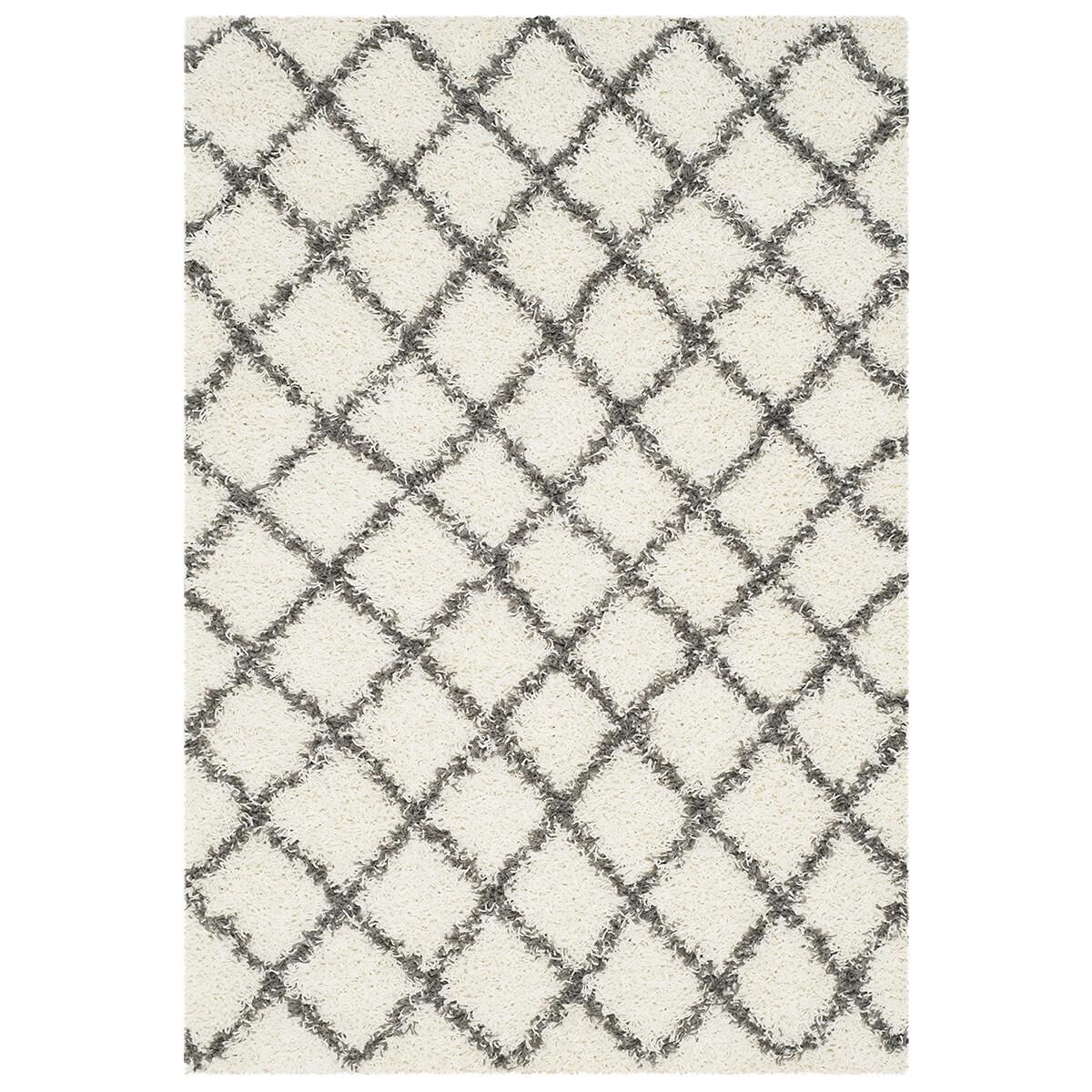 Safavieh Dallas Shag SGD258H-4 4" x 6" Ivory/Dark Grey Area Rug, , large