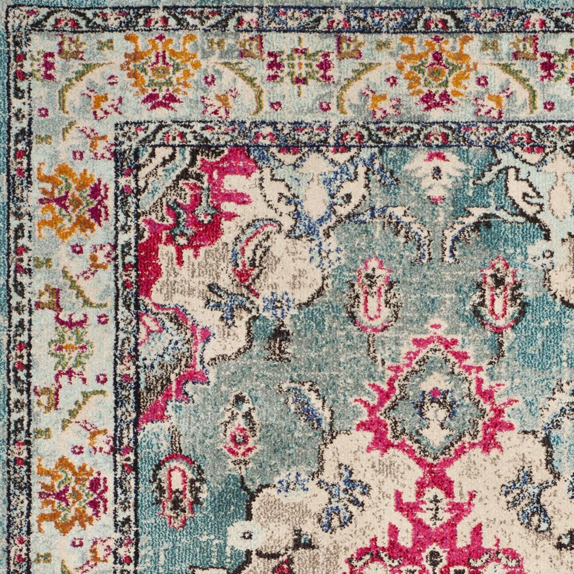 Safavieh Monaco MNC243J-4 4" x 5"7" Light Blue/Fuchsia Area Rug, , large