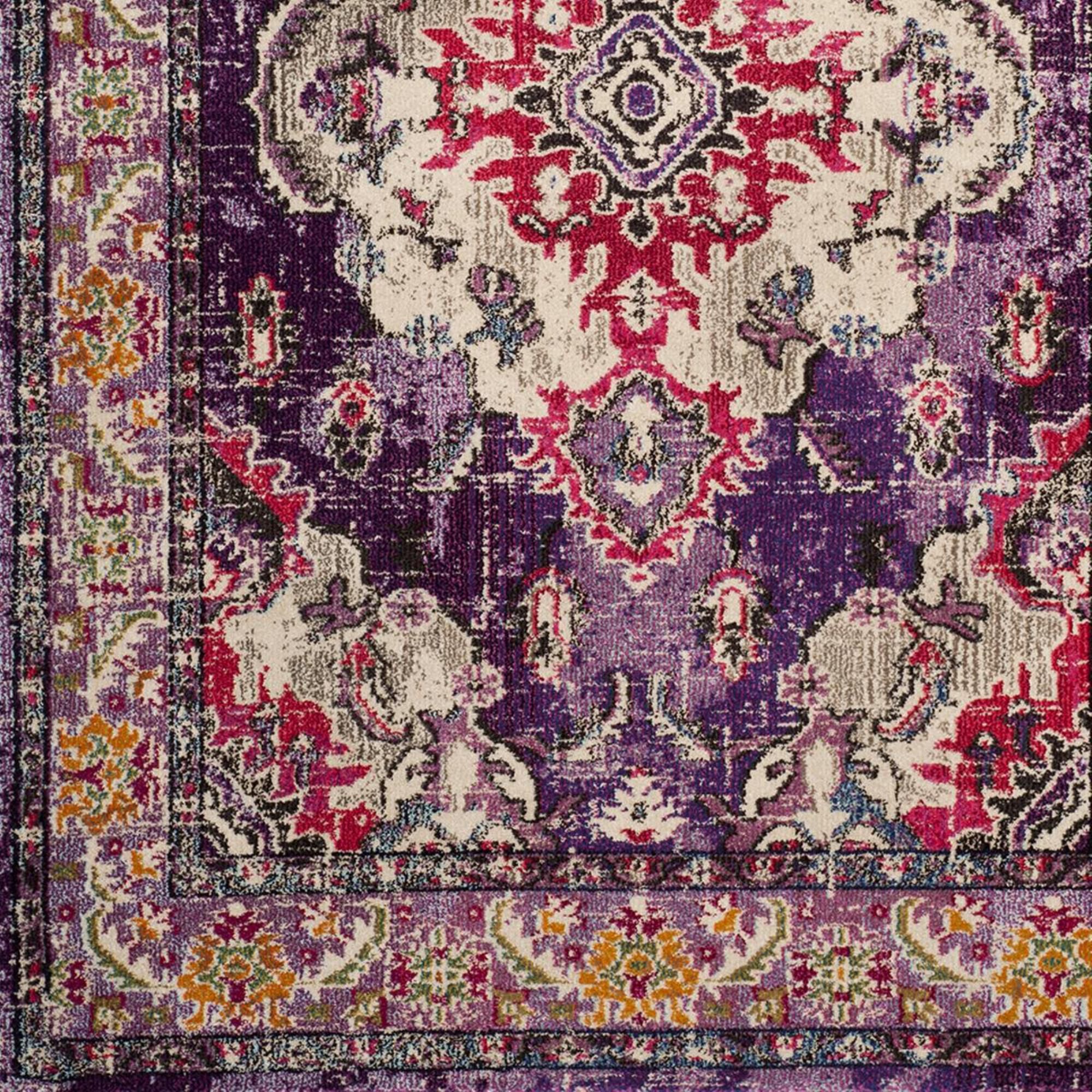 Safavieh Monaco MNC243P-4 4" x 5"7" Violet/Fuchsia Area Rug, , large