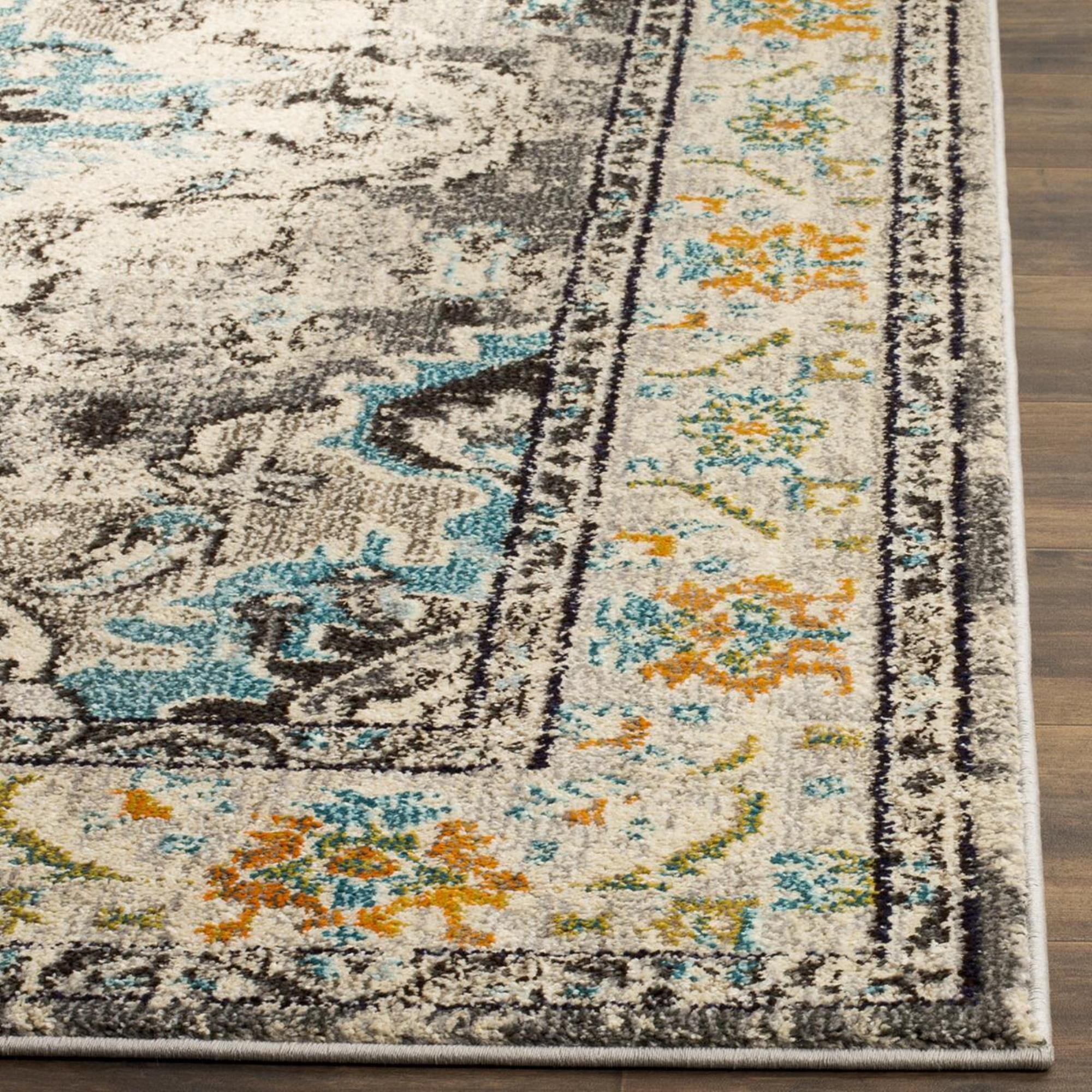 Safavieh Monaco MNC243G-5 5"1" x 7"7" Grey/Light Blue Area Rug, , large