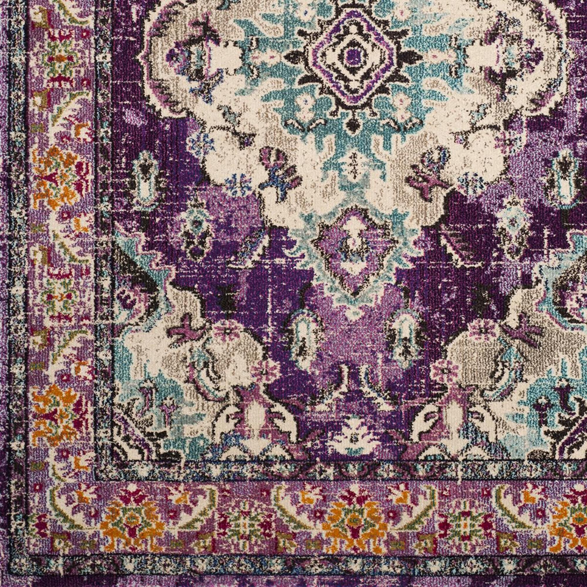 Safavieh Monaco MNC243L-5 5"1" x 7"7" Violet/Light Blue Area Rug, , large