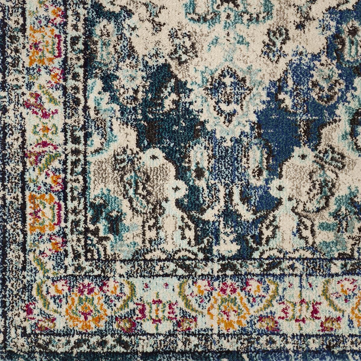 Safavieh Monaco MNC243N-222 2"2" x 22" Navy/Light Blue Runner, , large