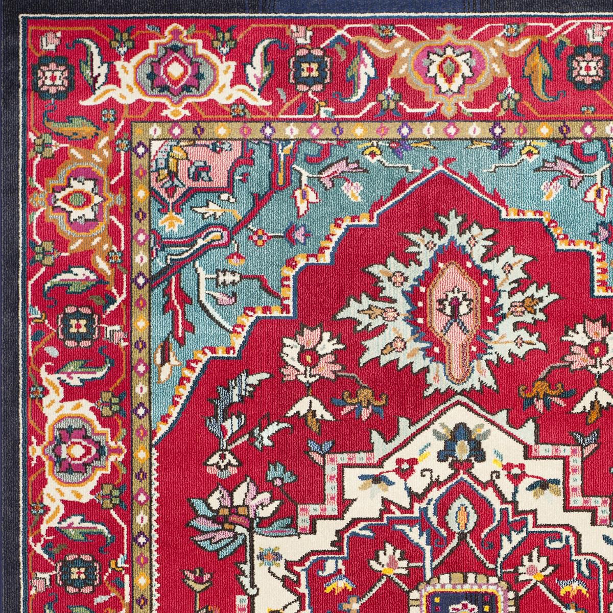 Safavieh Monaco MNC207C-222 2"2" x 22" Red/Turquoise Runner, , large