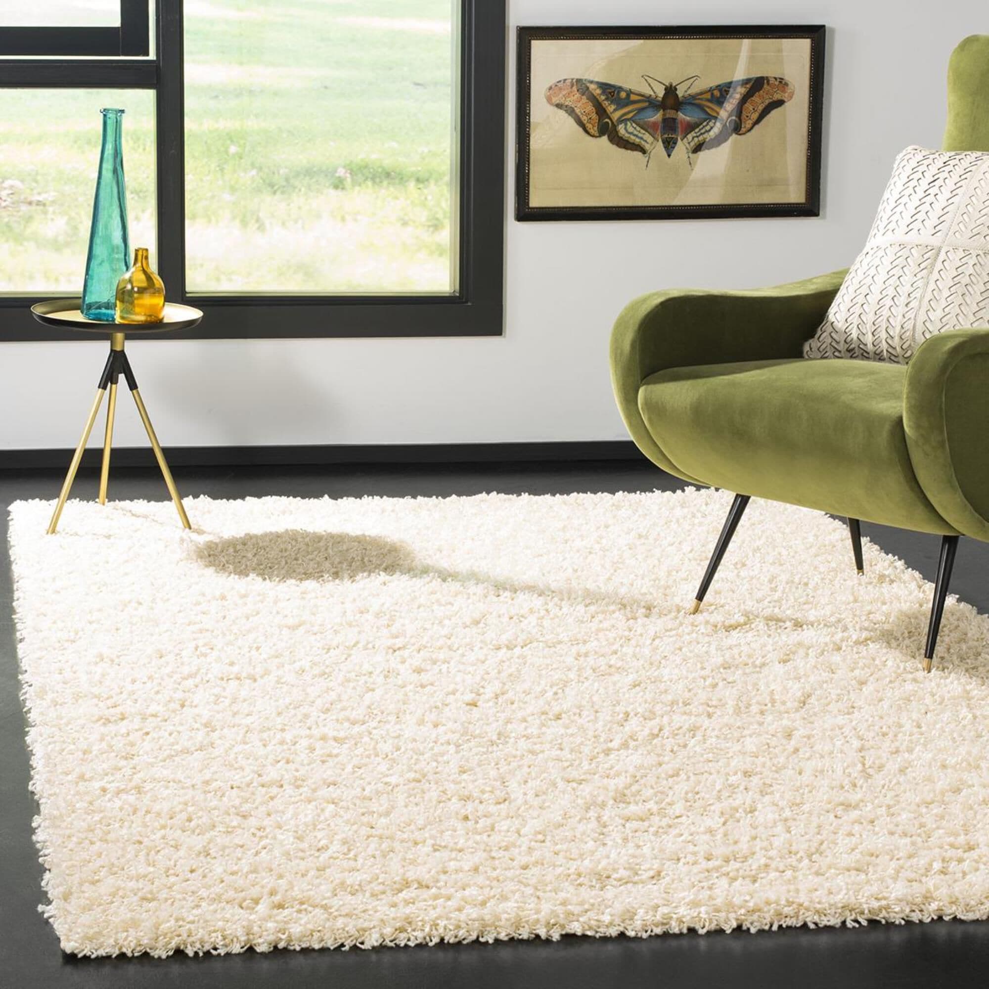 Safavieh Florida Shag SGA119I-3 3" x 5" Ivory Area Rug