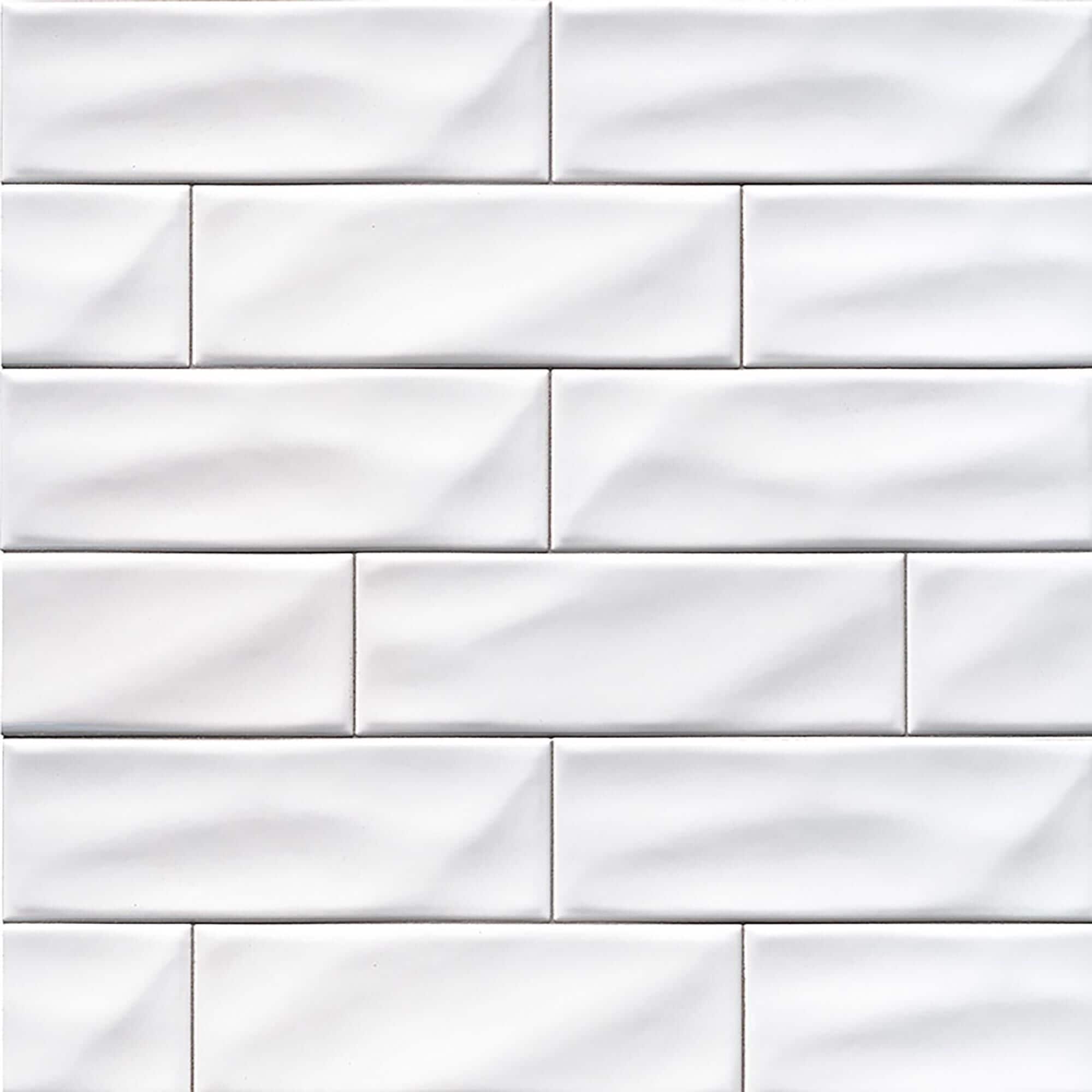 MS International Highland Park Whisper White 4" x 12" Ceramic Tile, , large