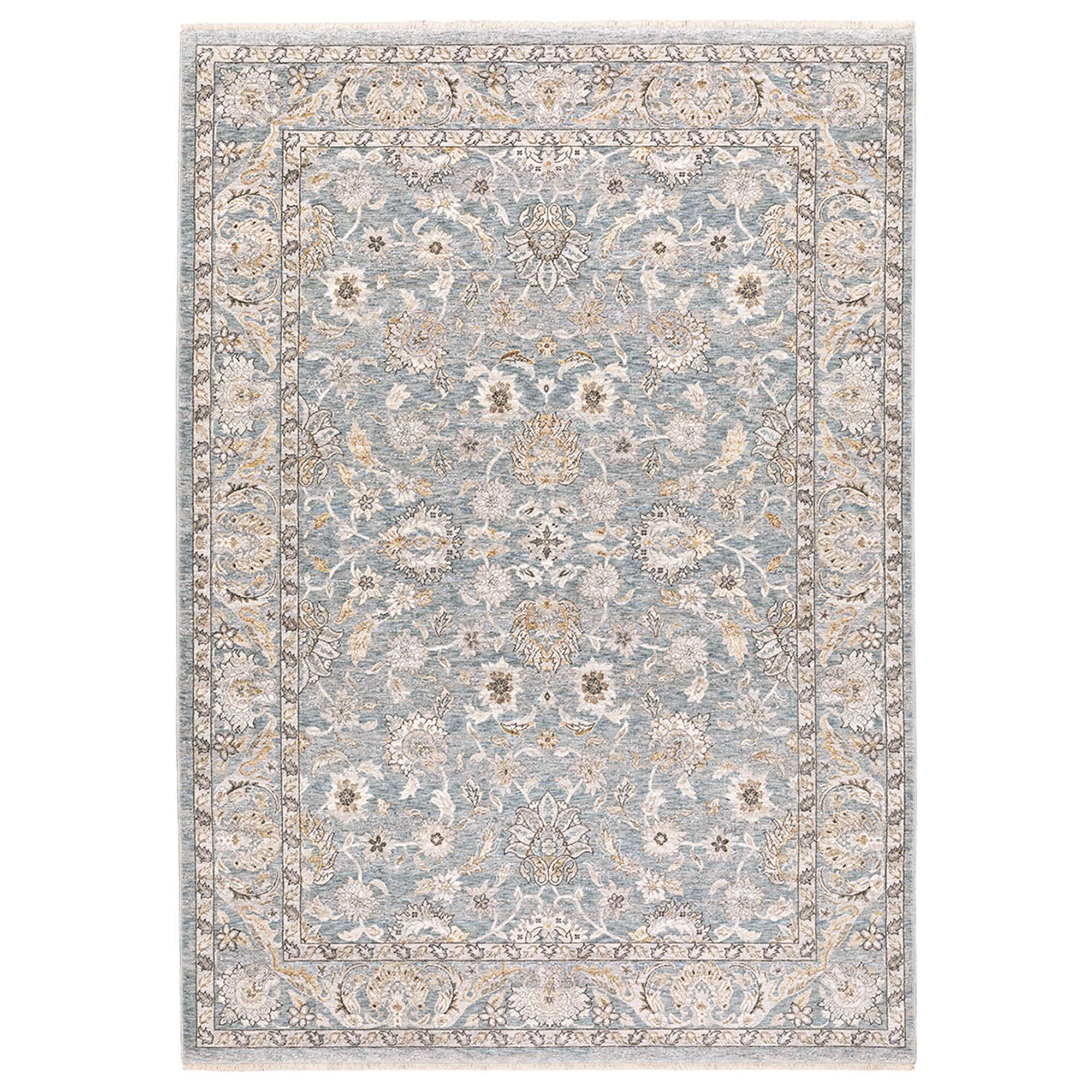 Oriental Weavers Maharaja Nepal 70E 6"7" x 9"6" Blue and Ivory Area Rug, , large
