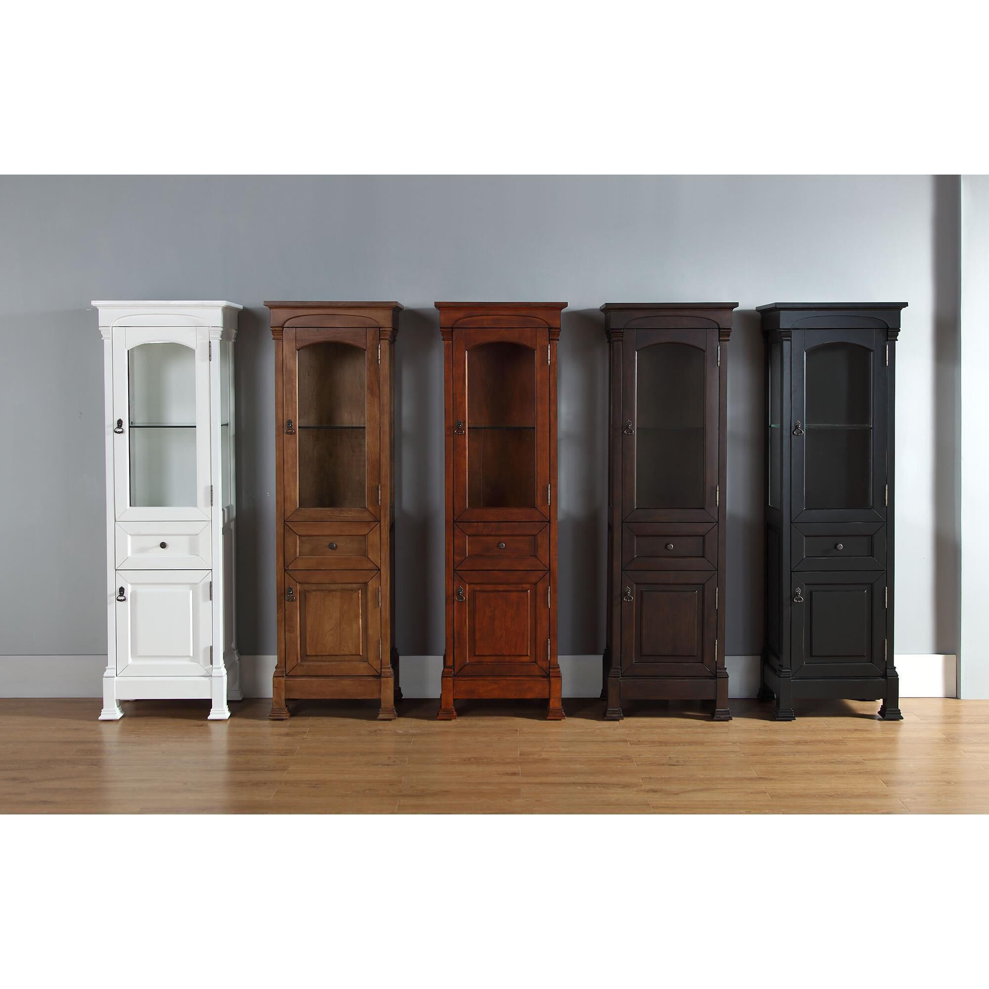 James Martin Brookfield Linen Cabinet in Country Oak, , large