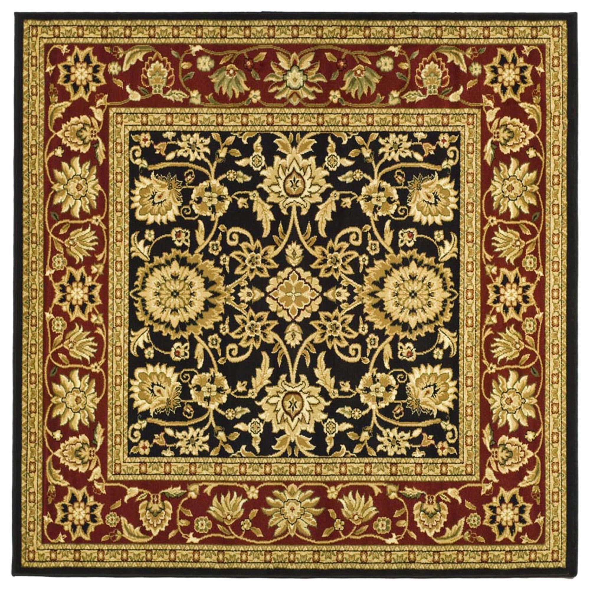 Safavieh Lyndhurst 10" Square Black and Red Area Rug, , large