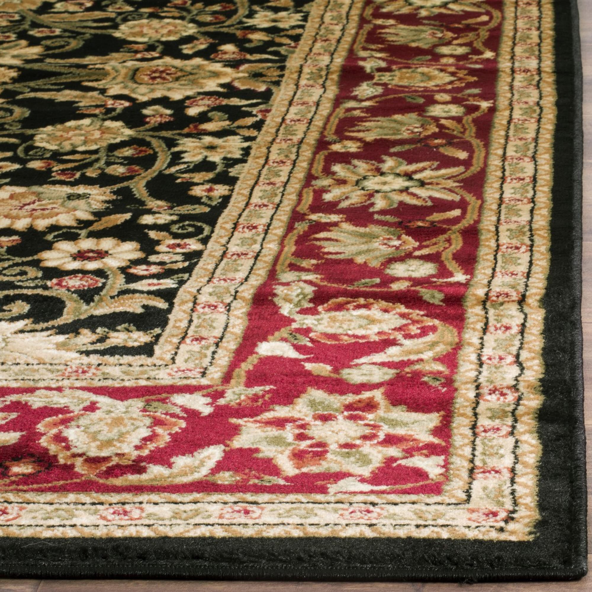 Safavieh Lyndhurst 10" Square Black and Red Area Rug, , large