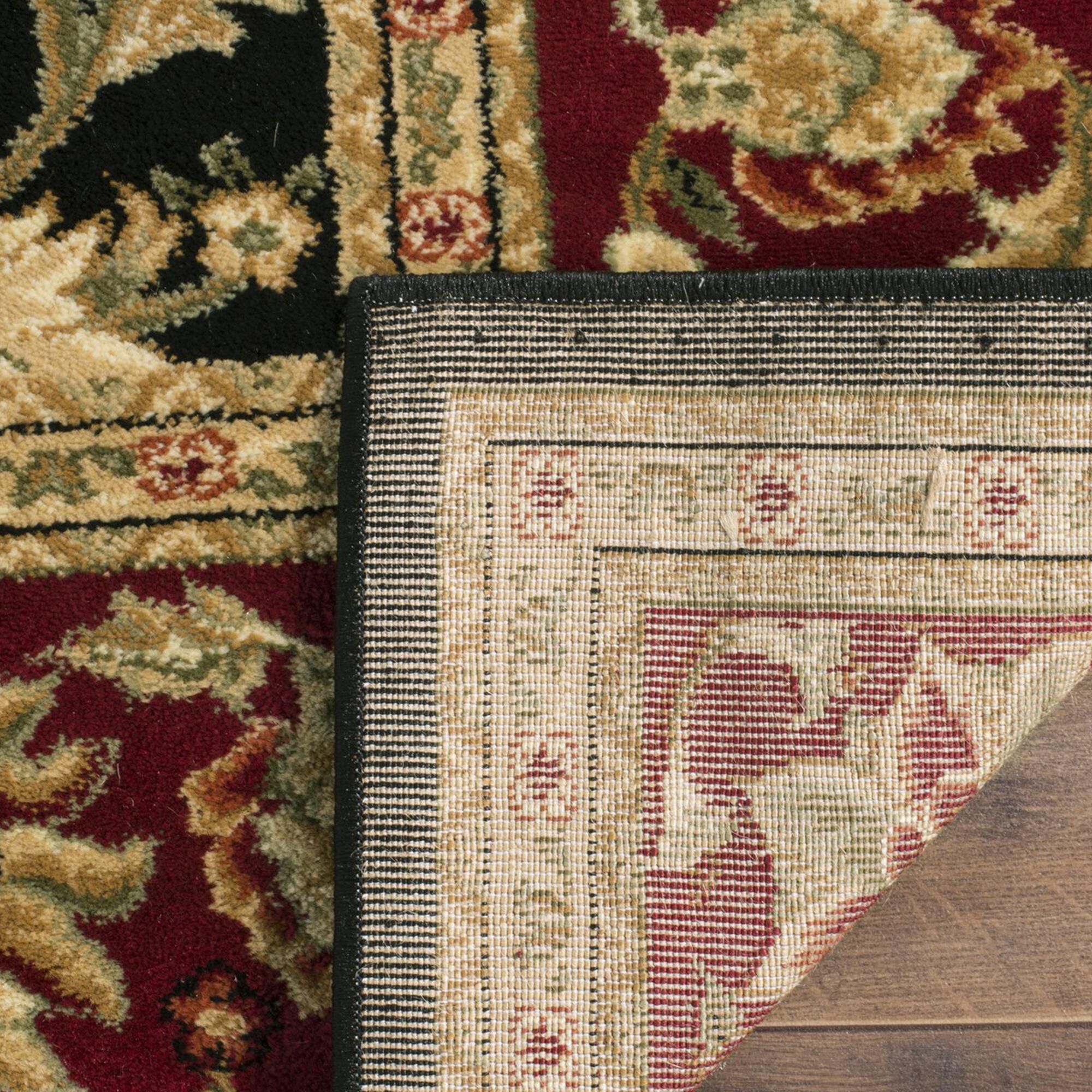 Safavieh Lyndhurst 10" Square Black and Red Area Rug, , large