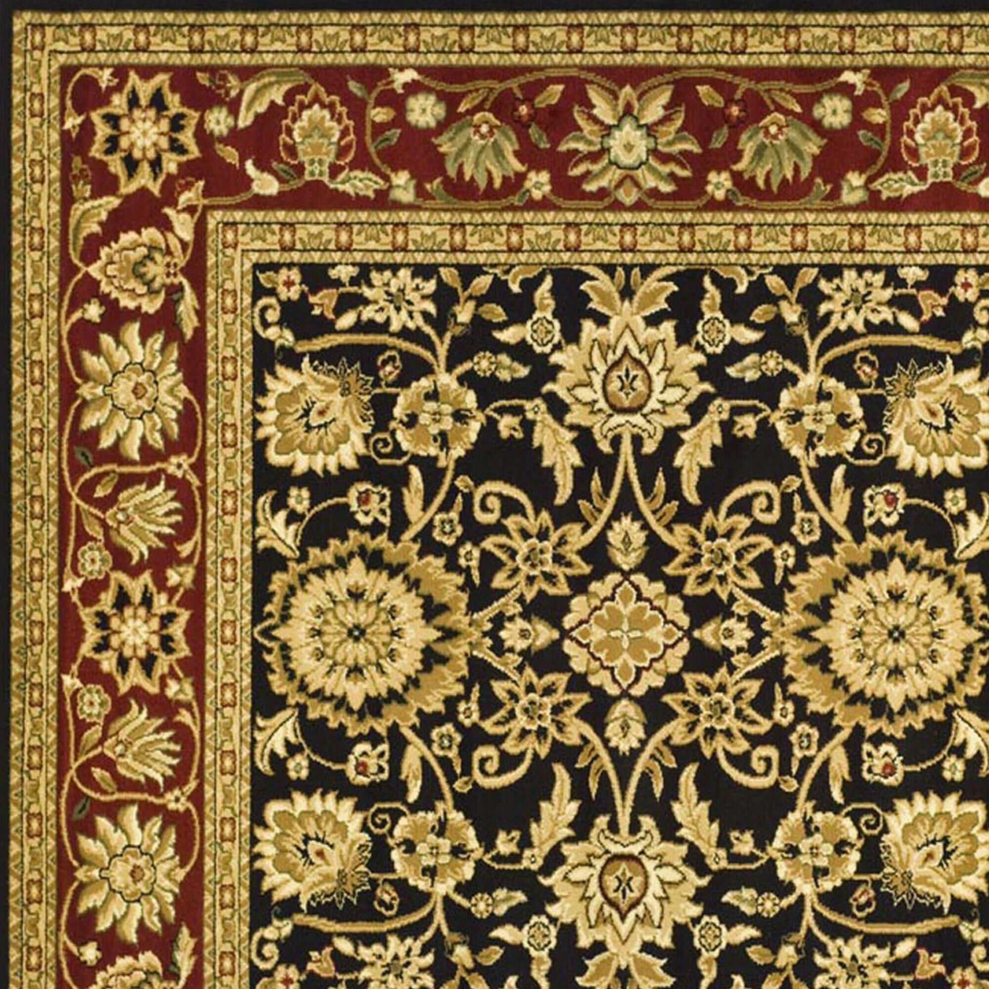 Safavieh Lyndhurst 10" Square Black and Red Area Rug, , large