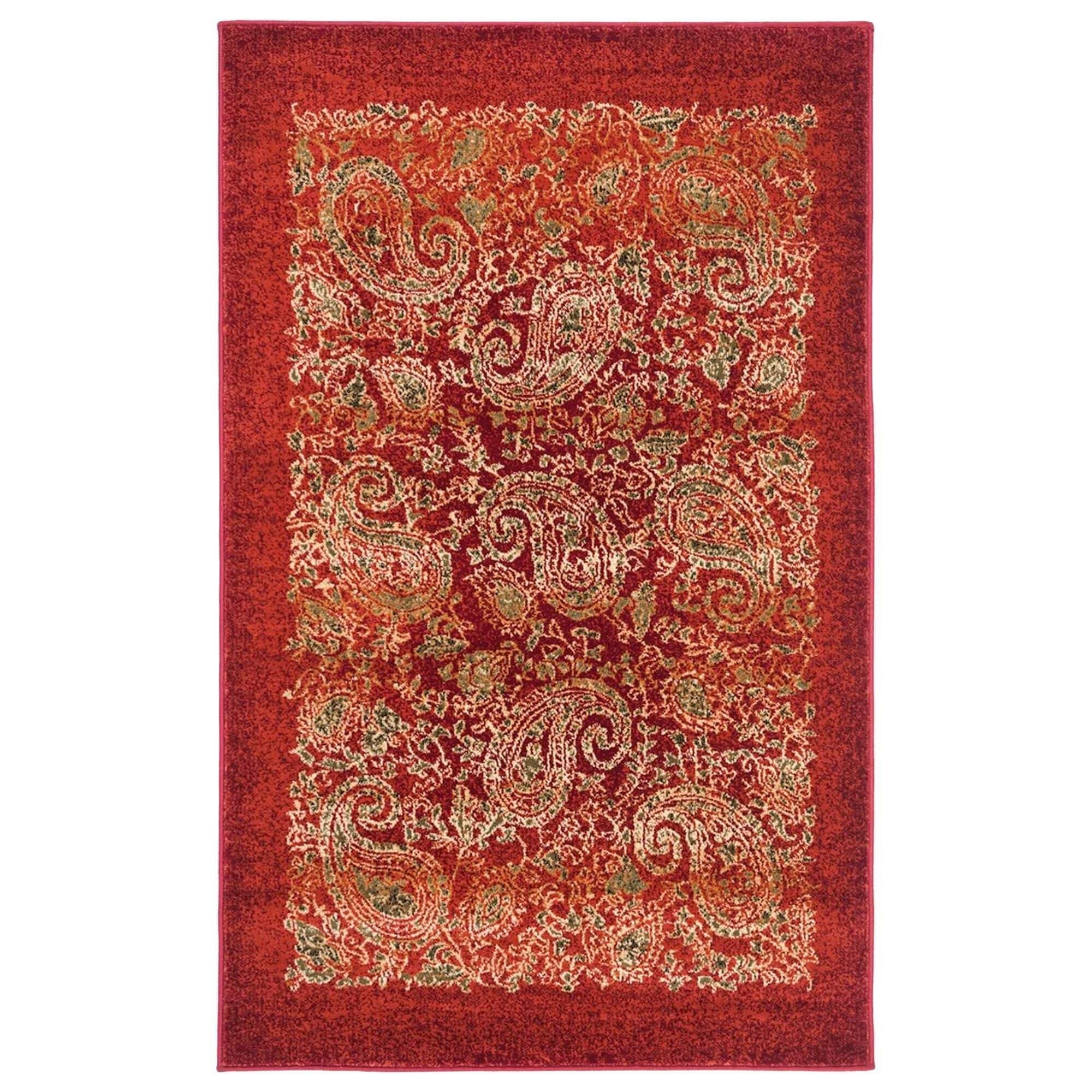 Safavieh Lyndhurst 4" x 6" Red and Multicolor Area Rug