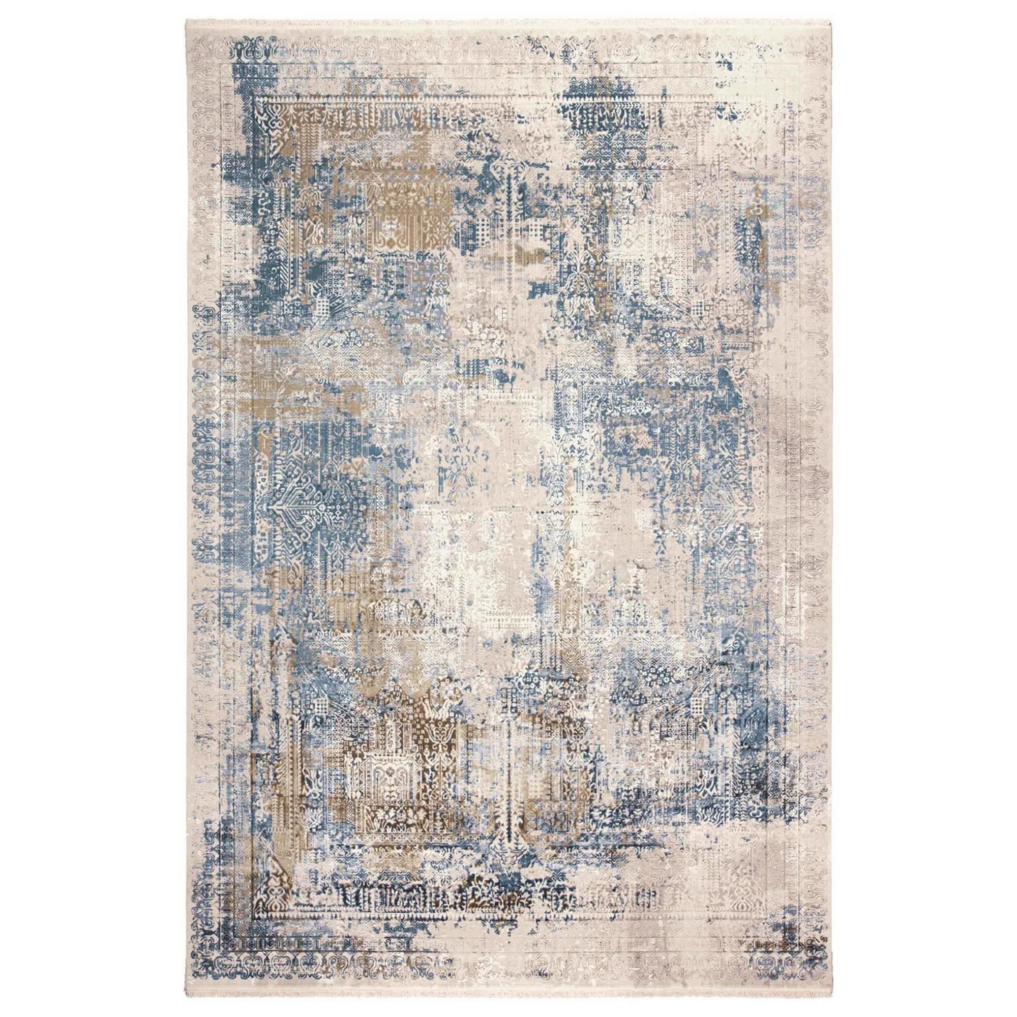 Feizy Cadiz 3890F 13" x 20" Blue and Gray Area Rug, , large