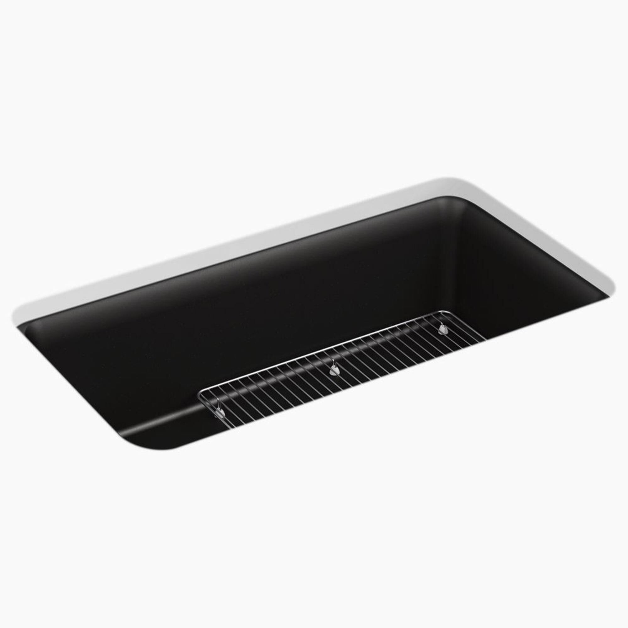 Kohler Cairn 33.5" Single Bowl Sink in Matte Black, , large