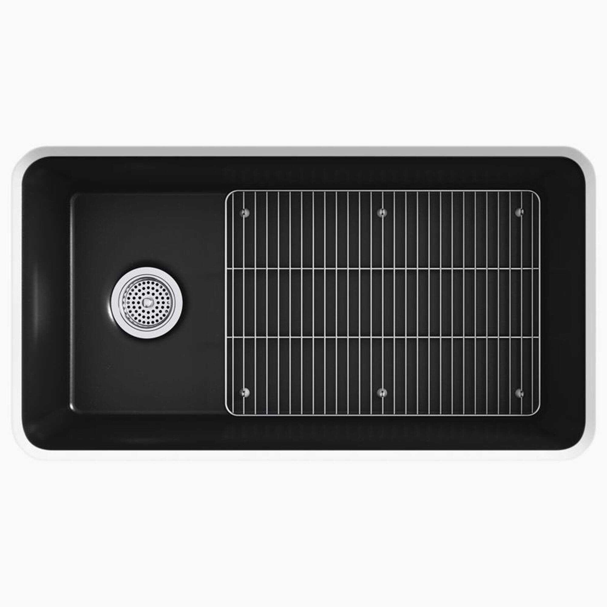 Kohler Cairn 33.5" Single Bowl Sink in Matte Black, , large