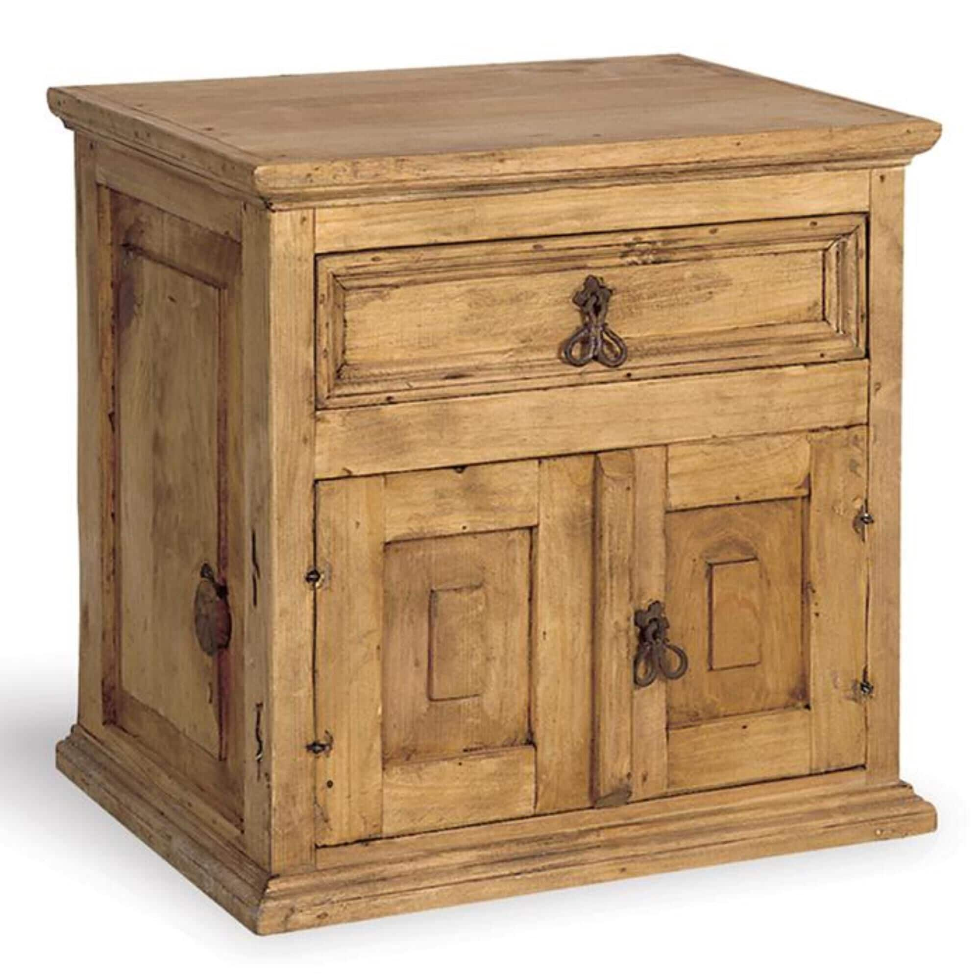 Santa Fe Rustic Tablero One Drawer Two Door Bureau in Light Wood, , large