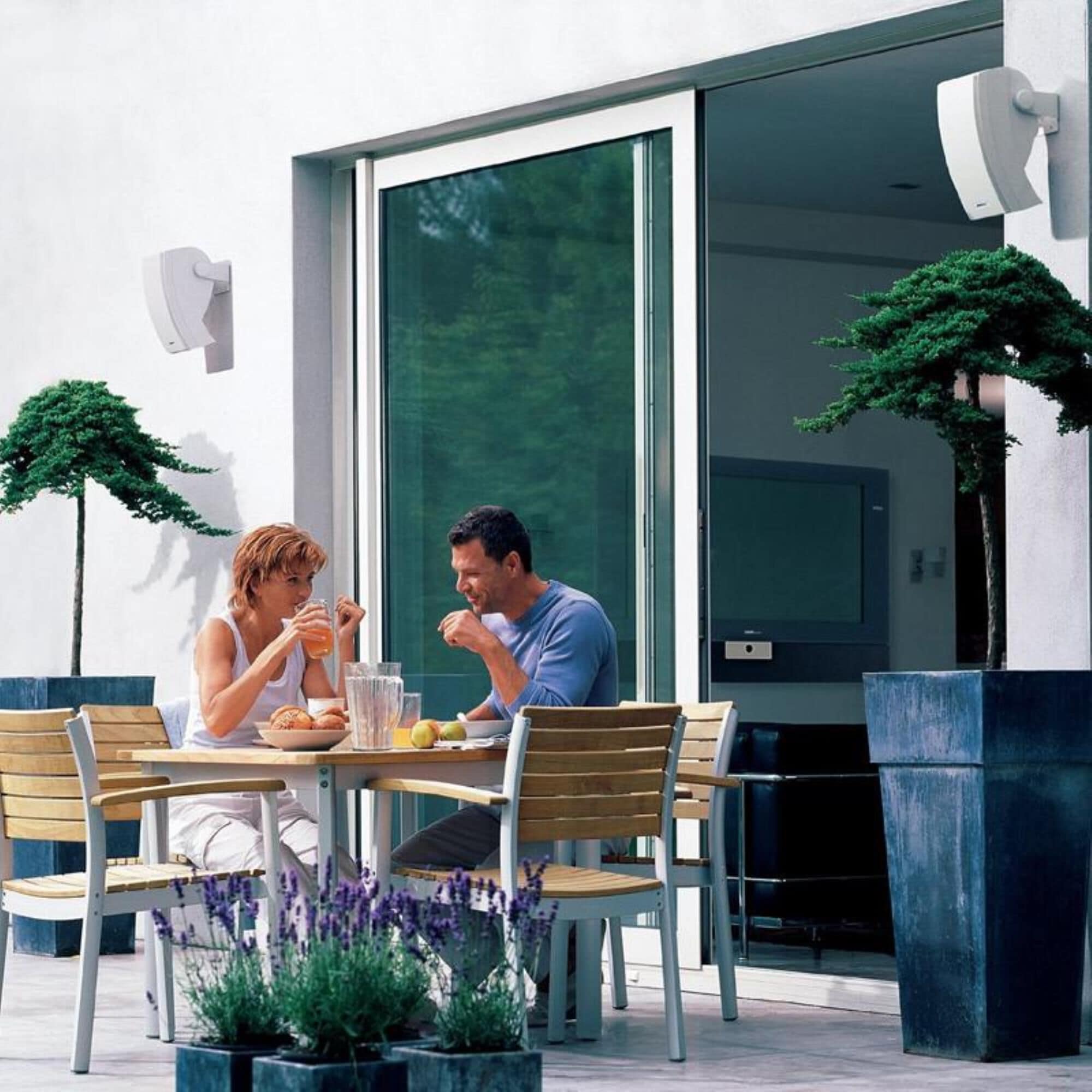 Bose Pair of Outdoor Environmental Speaker with Bracket in White, , large