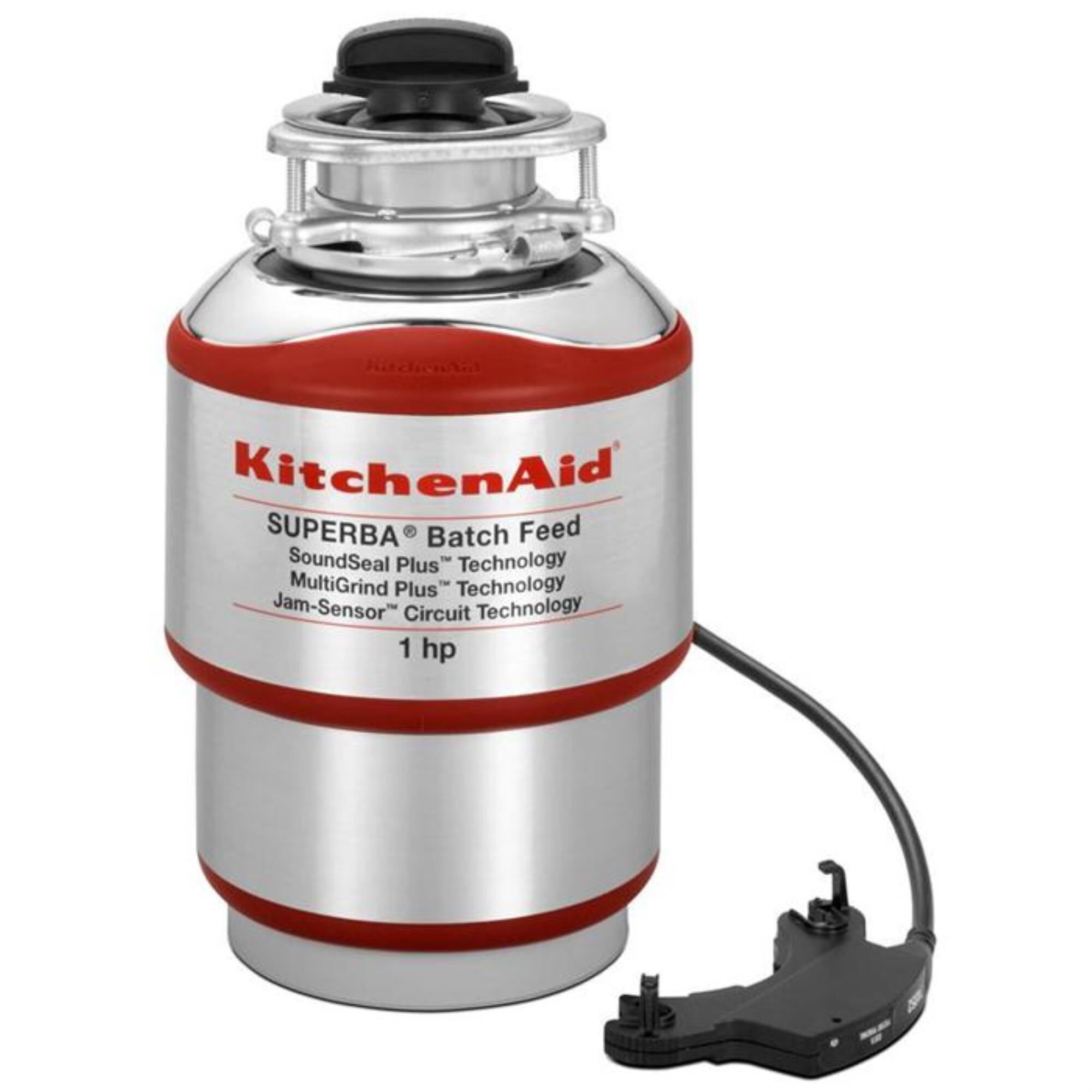 KitchenAid 1-Horsepower Batch Feed Food Waste Disposer, , large