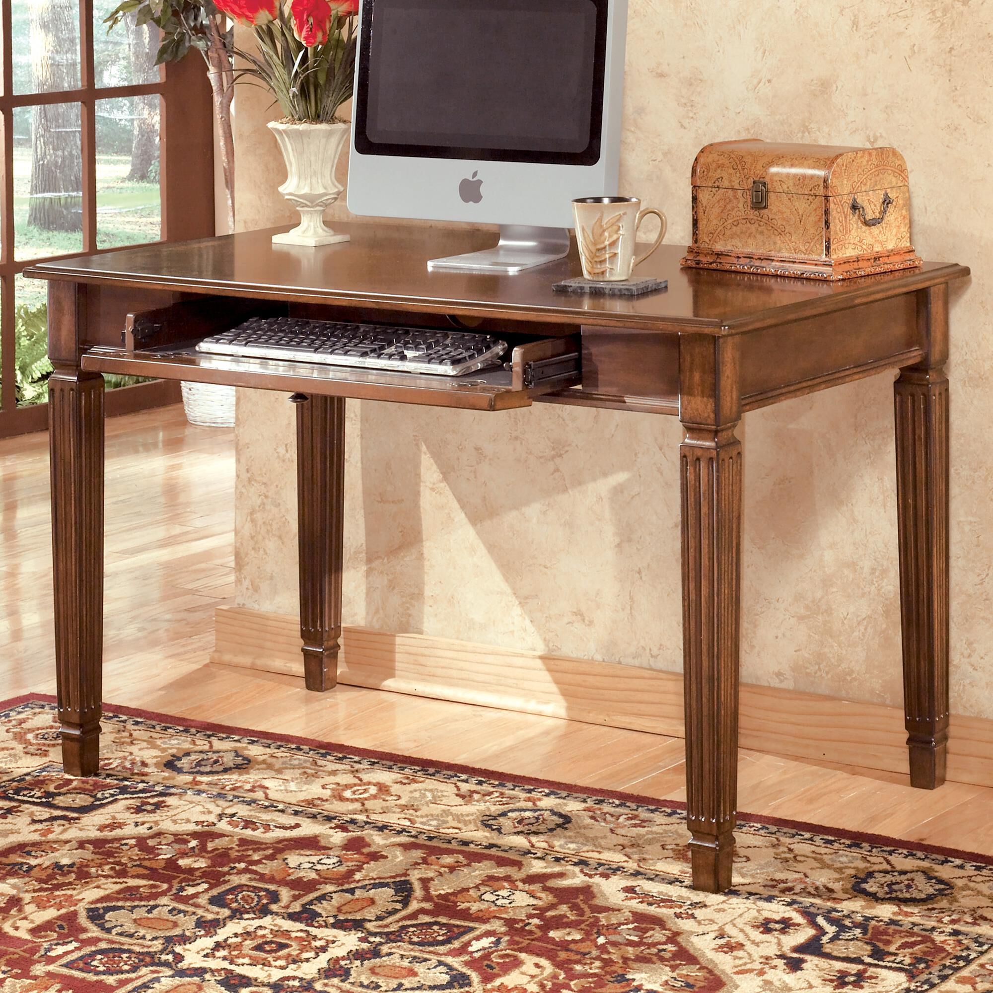 Signature Design by Ashley Hamlyn Small Leg Desk in Medium Brown, , large