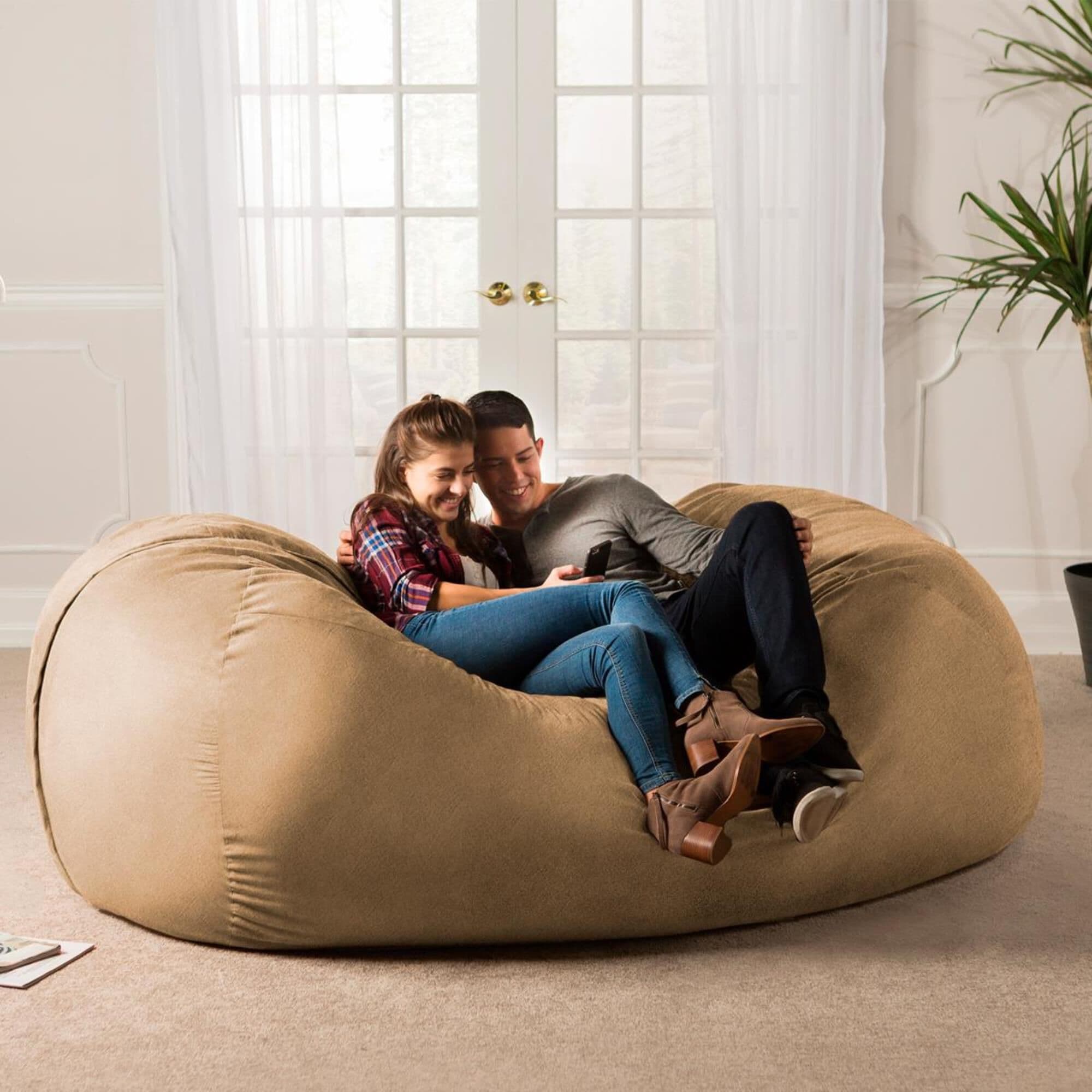 Jaxx 7" Giant Bean Bag Sofa in Camel, , large