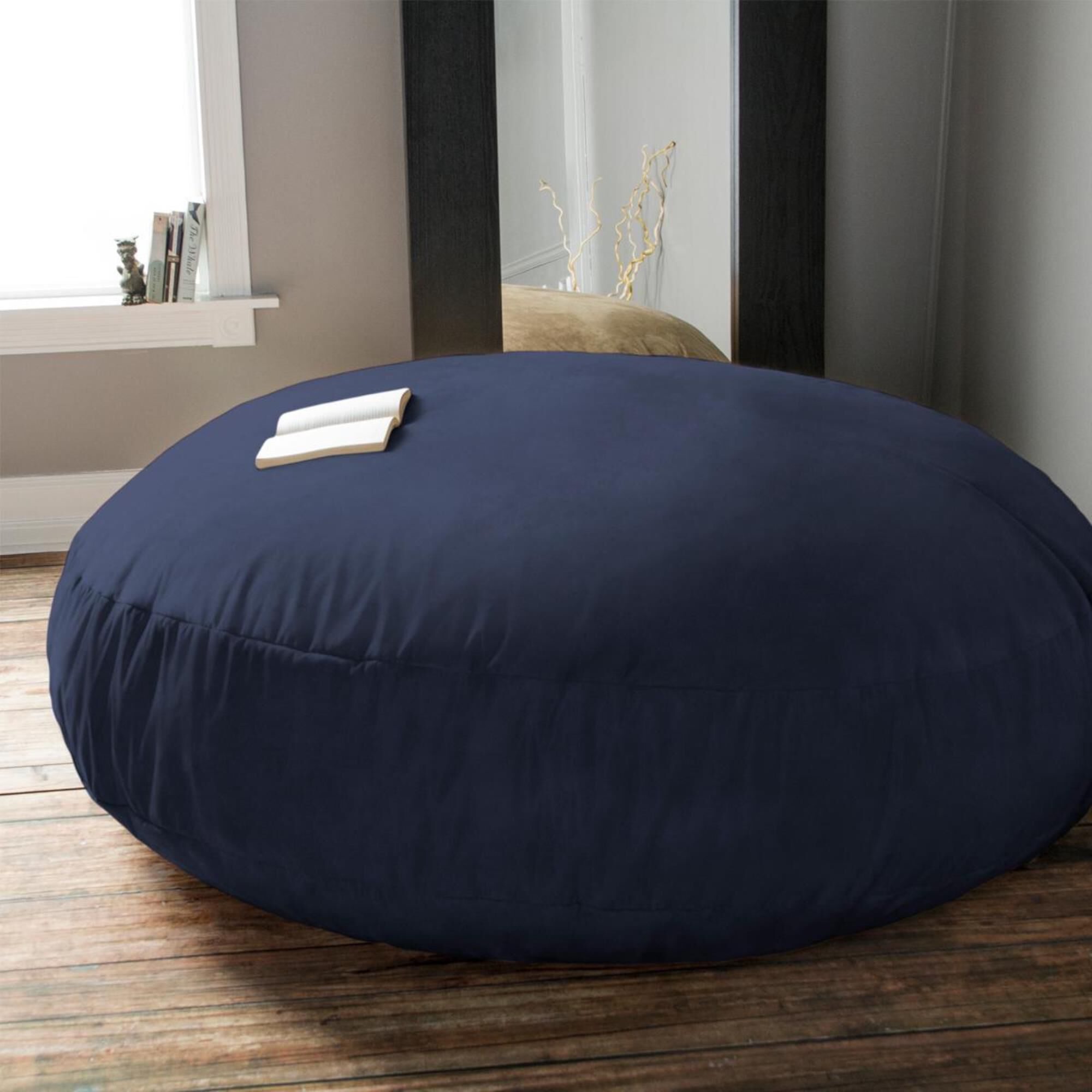 Jaxx 6" Cocoon Large Bean Bag Chair in Navy, , large