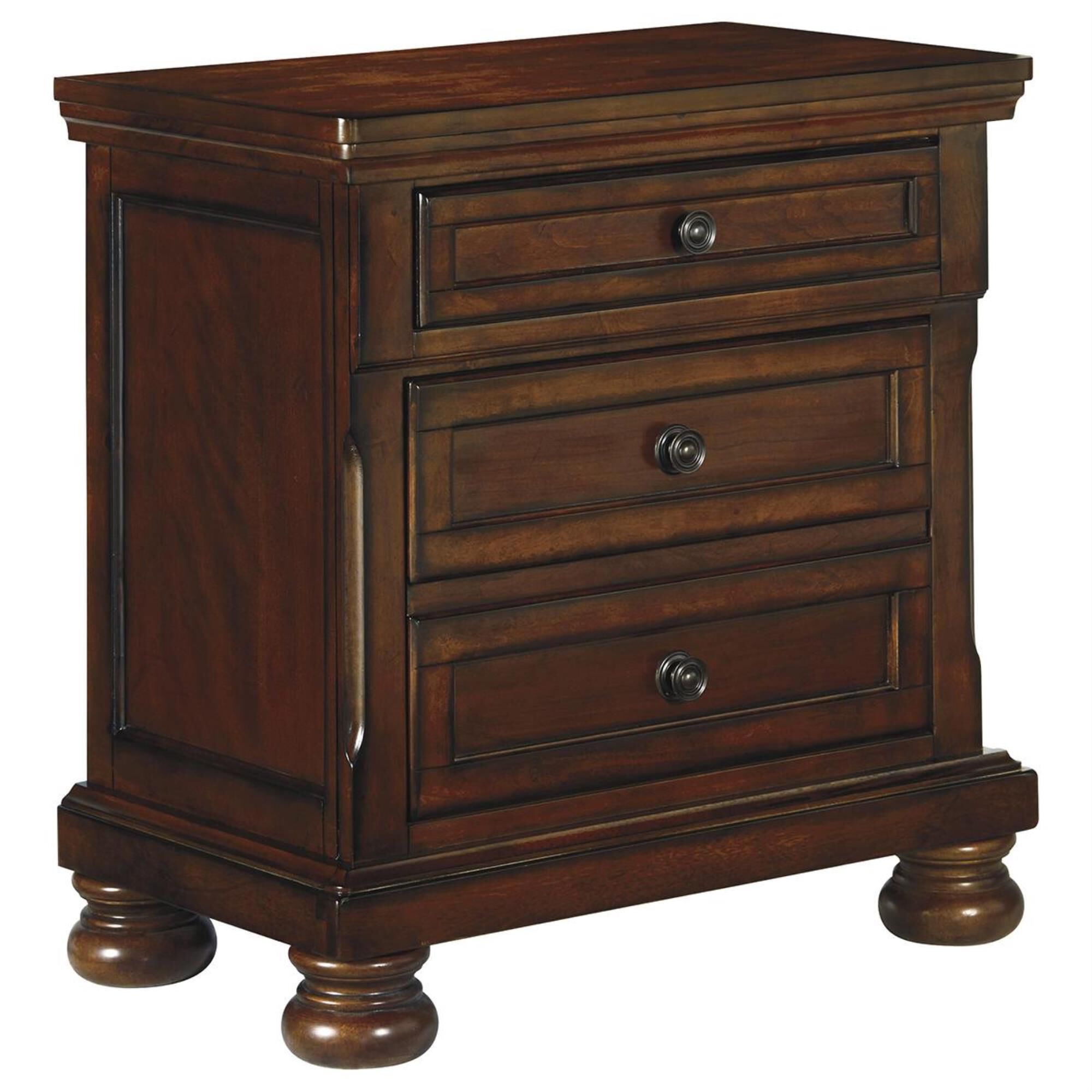 Millennium Porter 2 Drawer Nightstand in Burnished Brown, , large