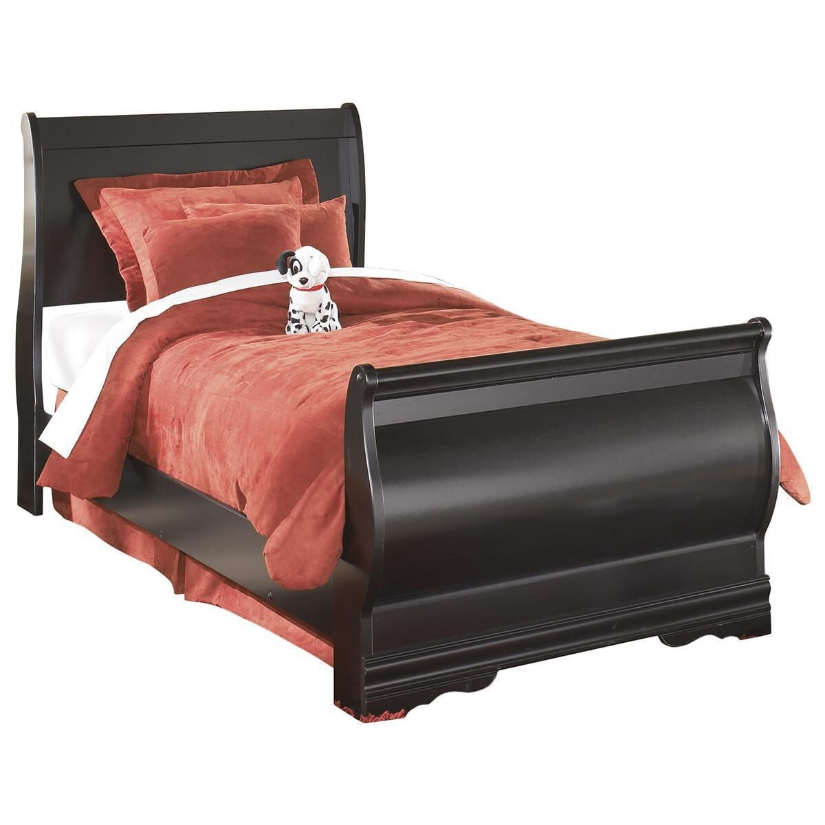 Signature Design by Ashley Huey Vineyard Kids Twin Sleigh Bed in Black, , large
