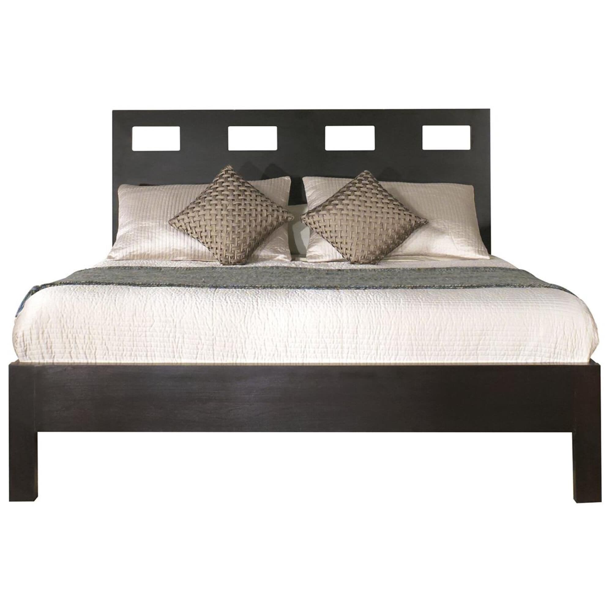 Living Essentials Nevis Queen Platform Bed in Espresso