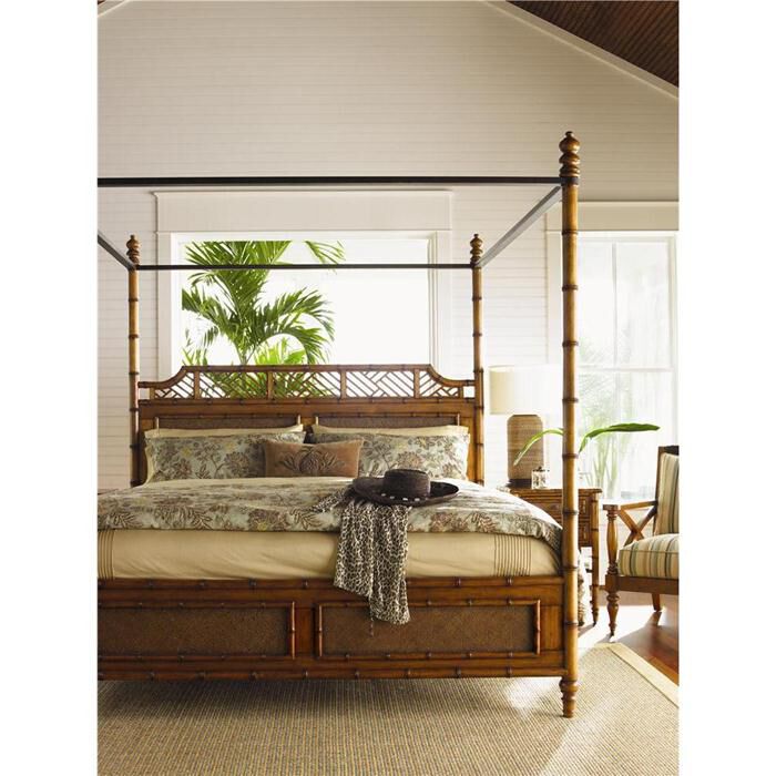 Tommy Bahama Home Island Estate West Indies California King Canopy Bed, , large
