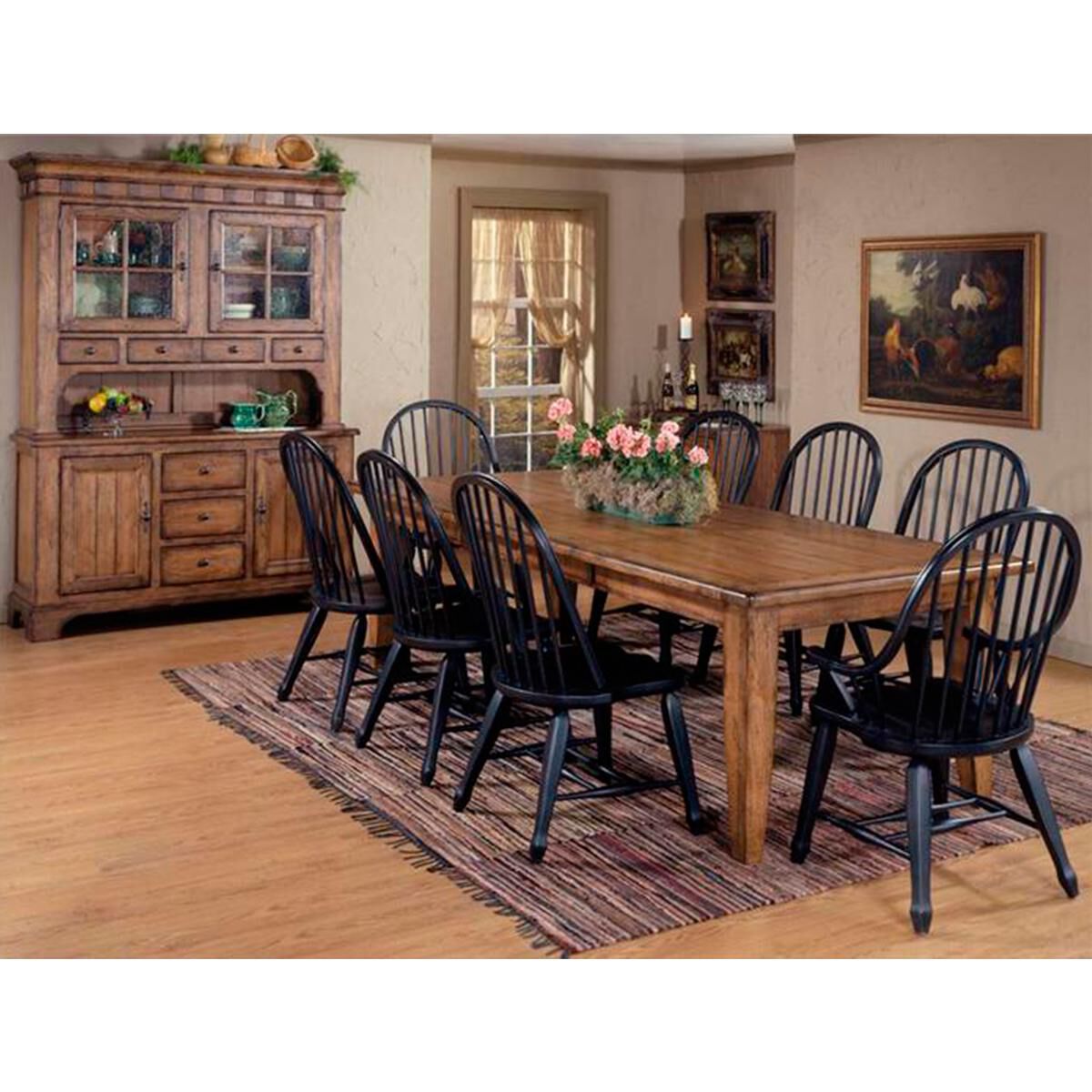 Belle Furnishings Treasures Bow Back Arm Chair in Black, , large