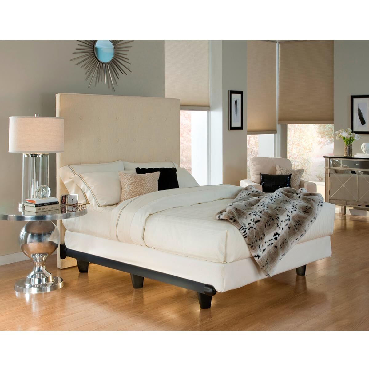 Knickerbocker Bed Company Queen Embrace Bed Frame in Black, , large